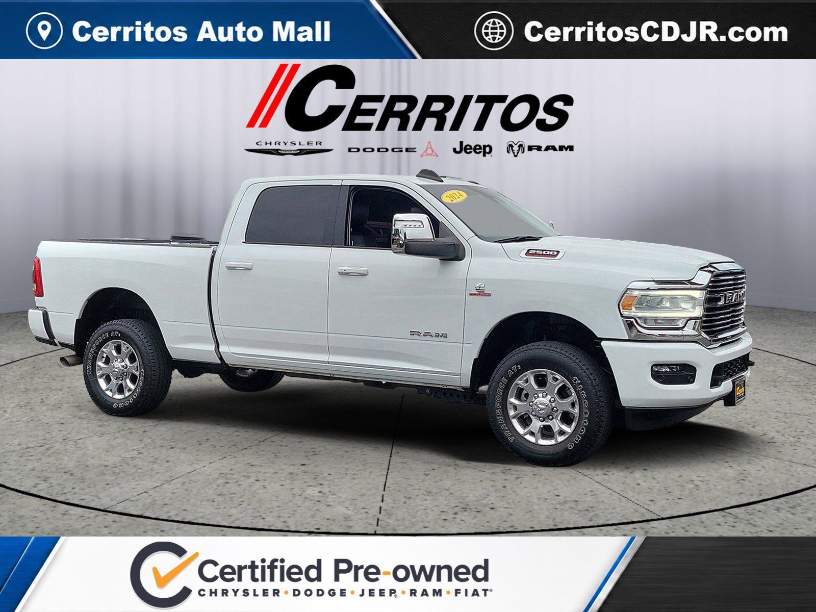 Bright White Clearcoat 2024 RAM 2500 Pickup Truck Four-Wheel Drive 6-Speed Automatic