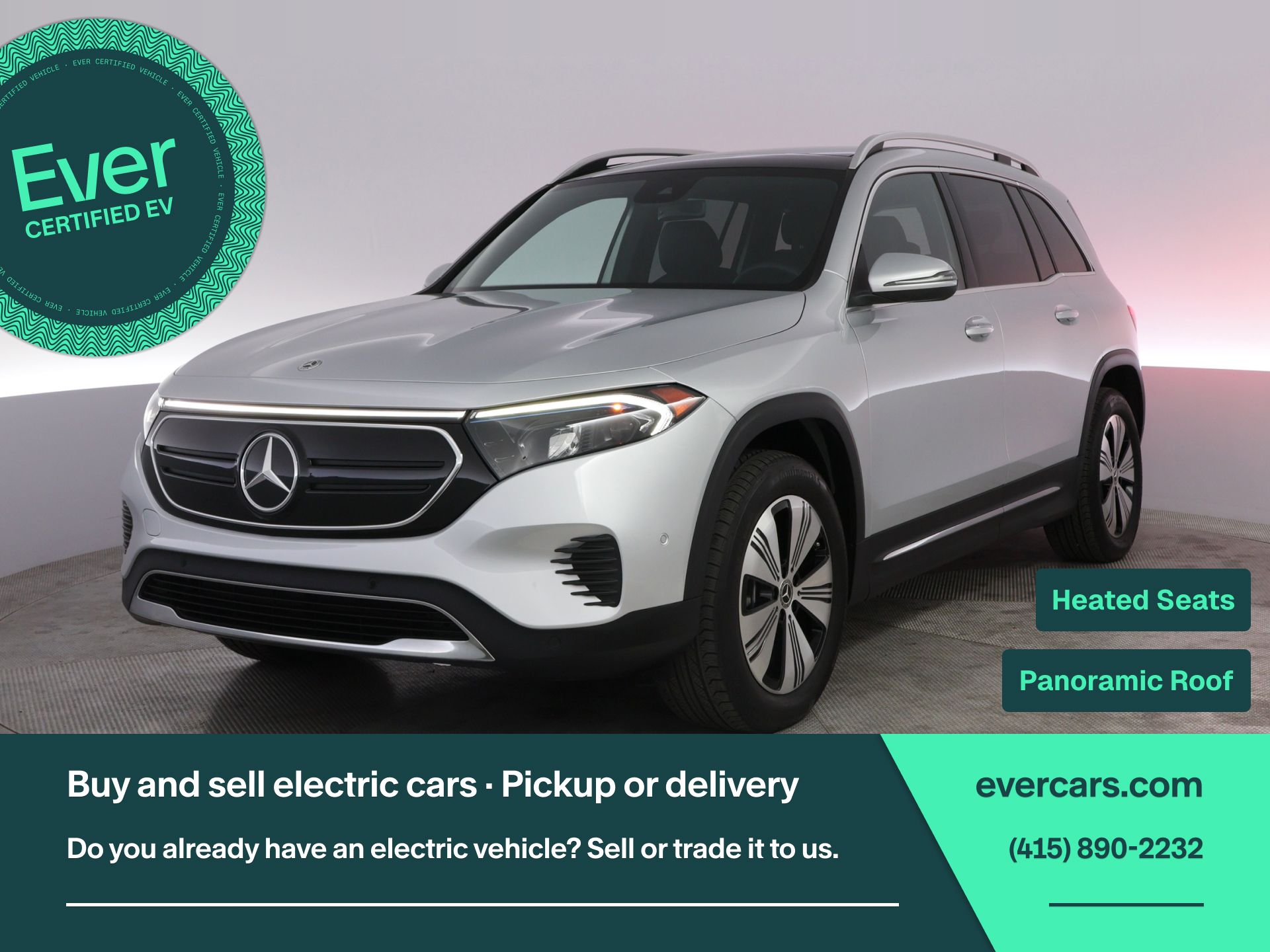 Silver 2023 Mercedes-Benz EQB 300 4MATIC AWD SUV / Crossover All-Wheel Drive 1-Speed Automatic