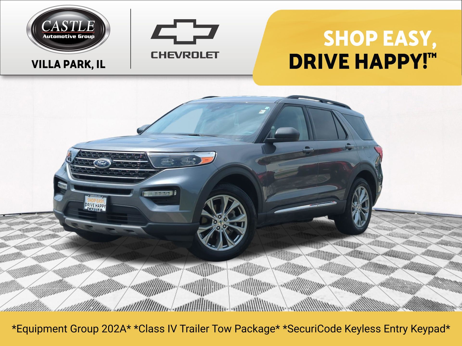 Gray Metallic 2023 Ford Explorer SUV / Crossover All-Wheel Drive Automatic