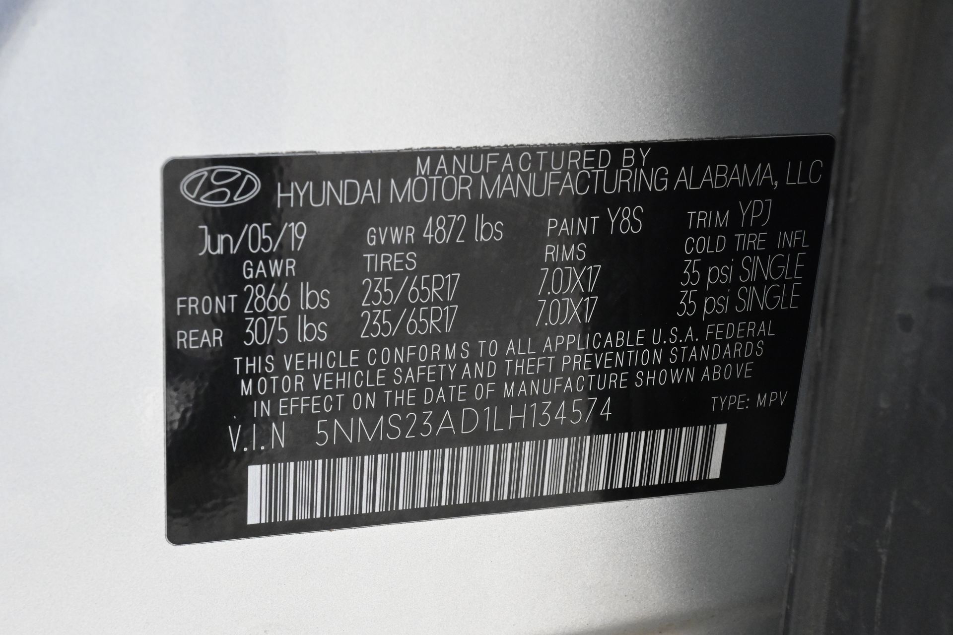 2020 Hyundai Santa Fe SE Silver at Baytown Hyundai