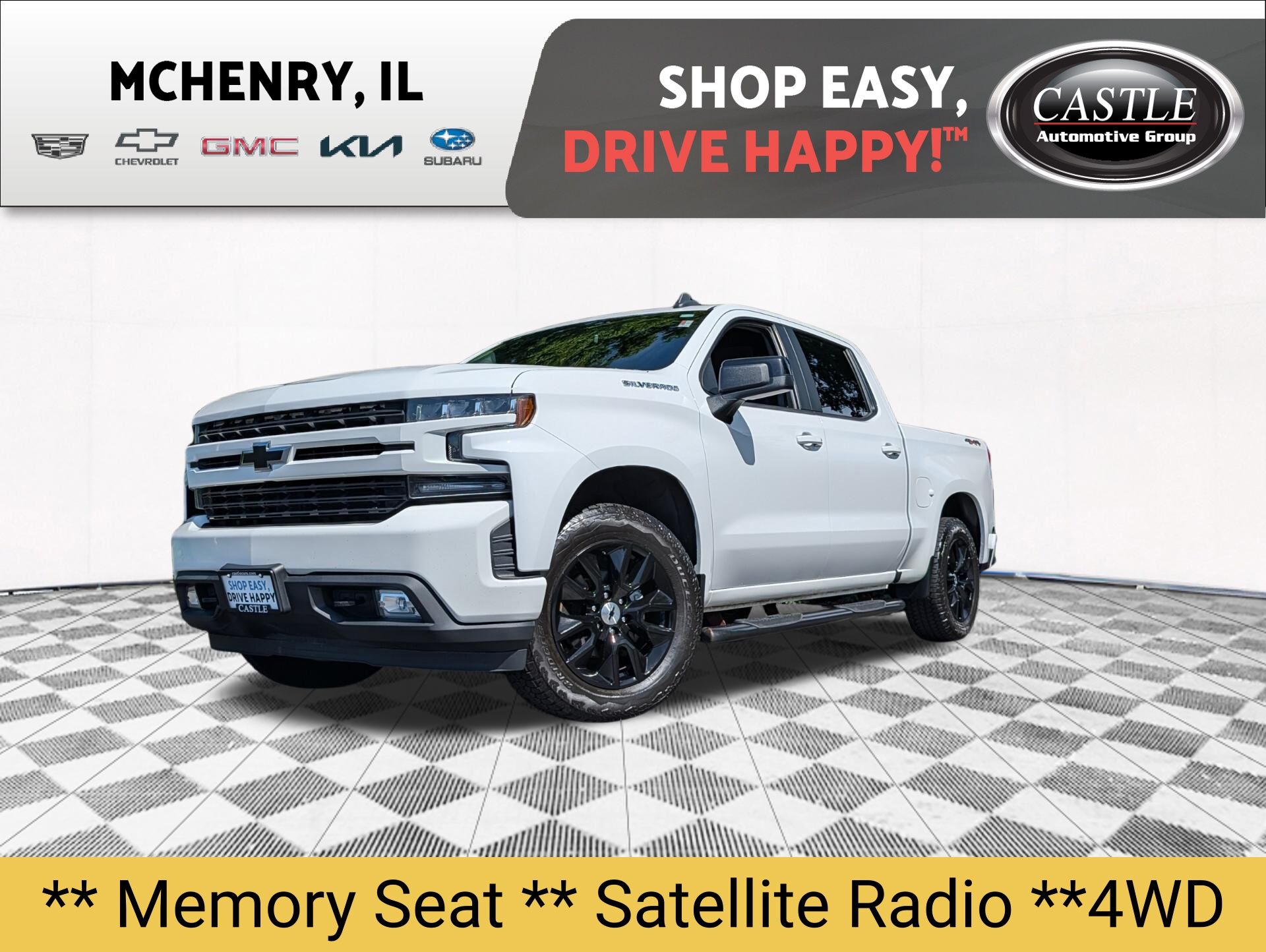 Summit White 2020 Chevrolet Silverado 1500 Pickup Truck Four-Wheel Drive 8-Speed Automatic