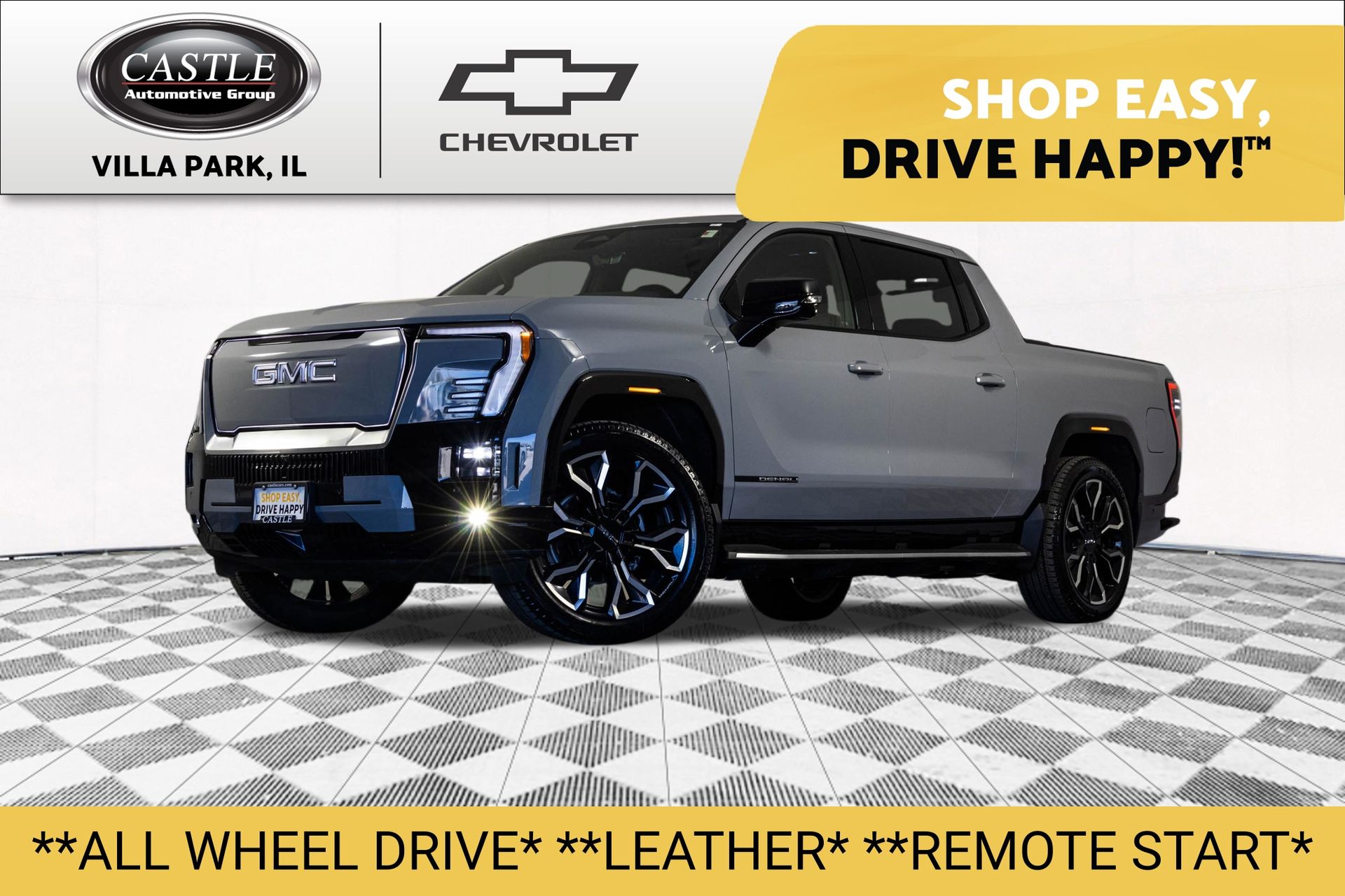 Thunderstorm Gray 2024 GMC Sierra EV Denali Edition 1 Crew Cab e4WD Pickup Truck All-Wheel Drive 1-Speed Automatic