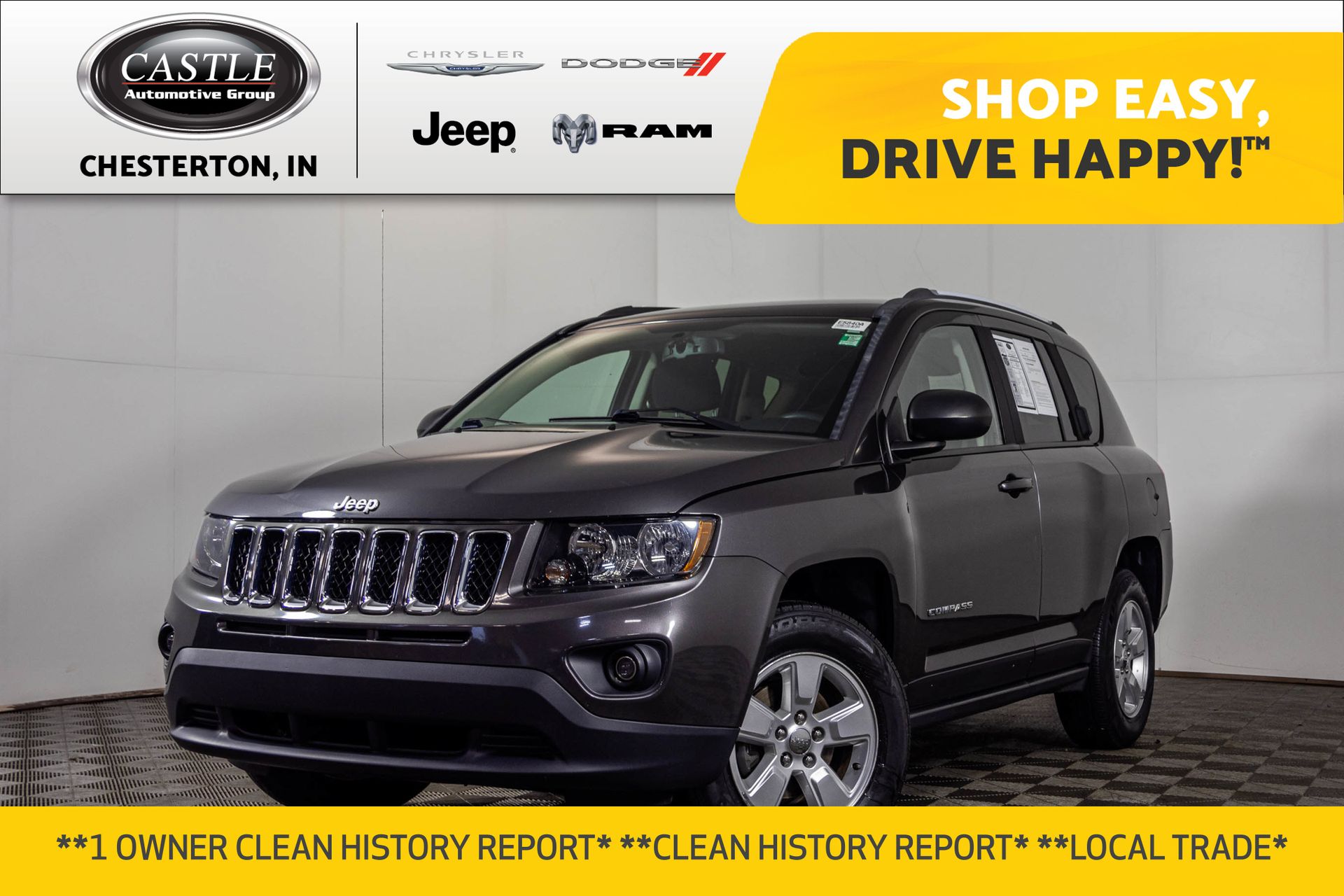 Gray (Granite Crystal Metallic Clearcoat) 2016 Jeep Compass SUV / Crossover Front-Wheel Drive 6-Speed Automatic