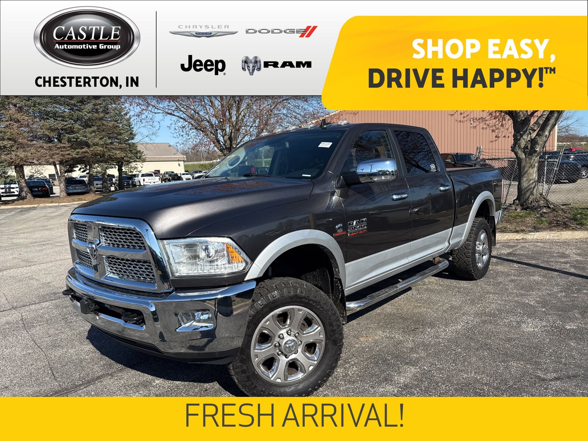 Gray (Granite Crystal Metallic Clearcoat) 2014 RAM 2500 Laramie Crew Cab 4WD Pickup Truck Four-Wheel Drive 6-Speed Automatic