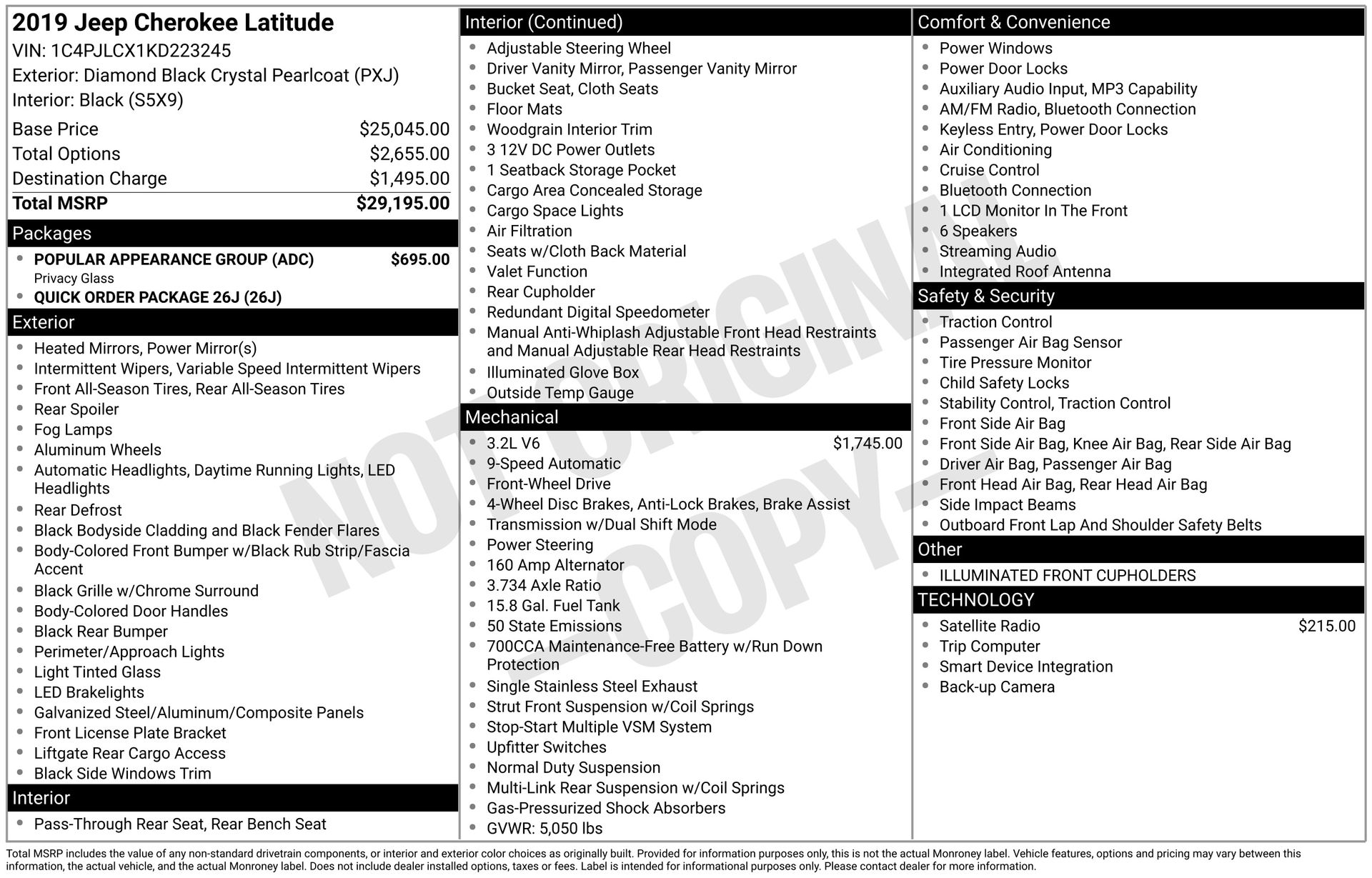 2019 Jeep Cherokee Latitude