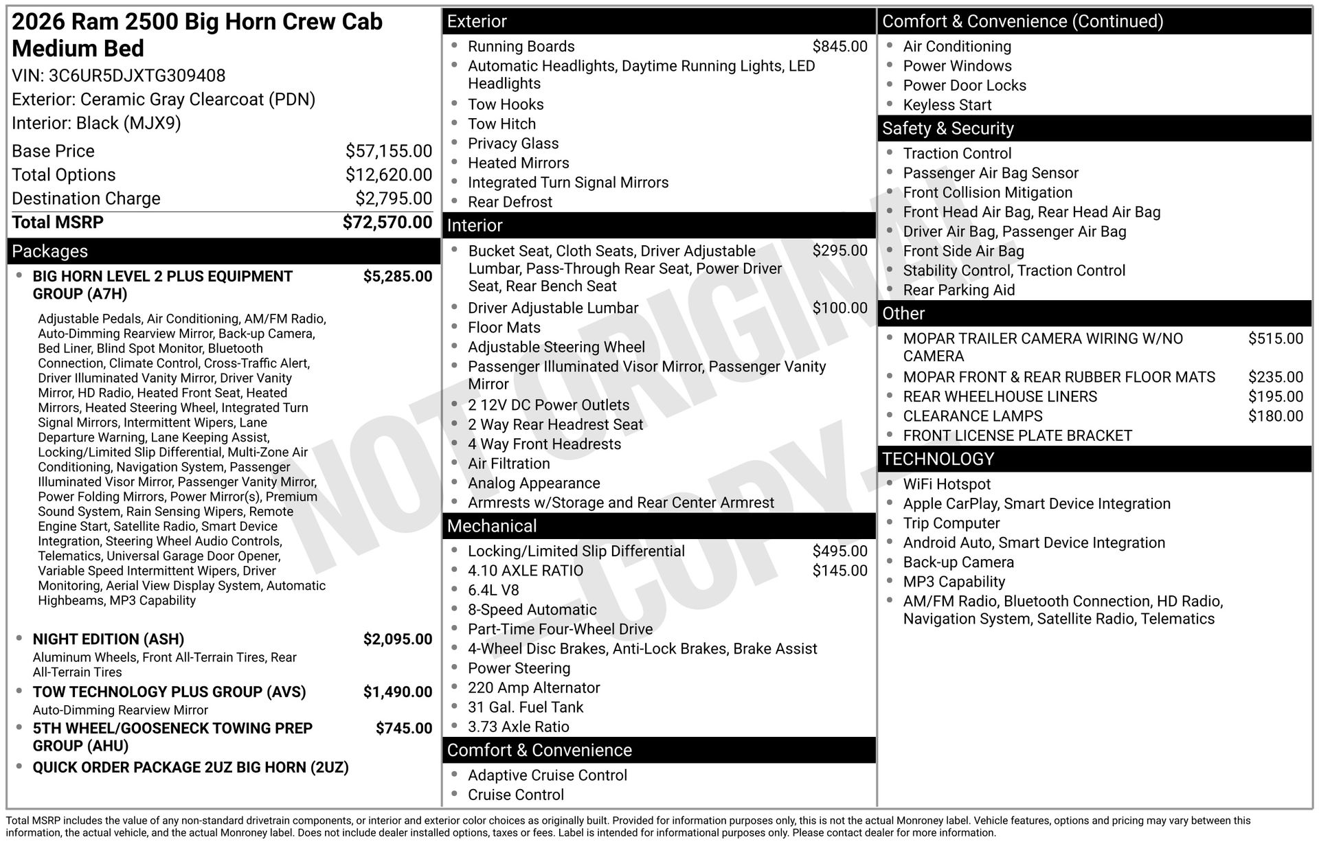 2026 RAM 2500 Big Horn 4X4 Crew Cab SWB's photo