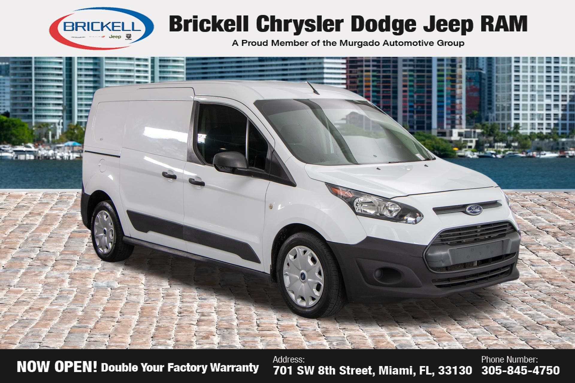 Frozen White 2017 Ford Transit Connect Van Front-Wheel Drive 6-Speed Automatic