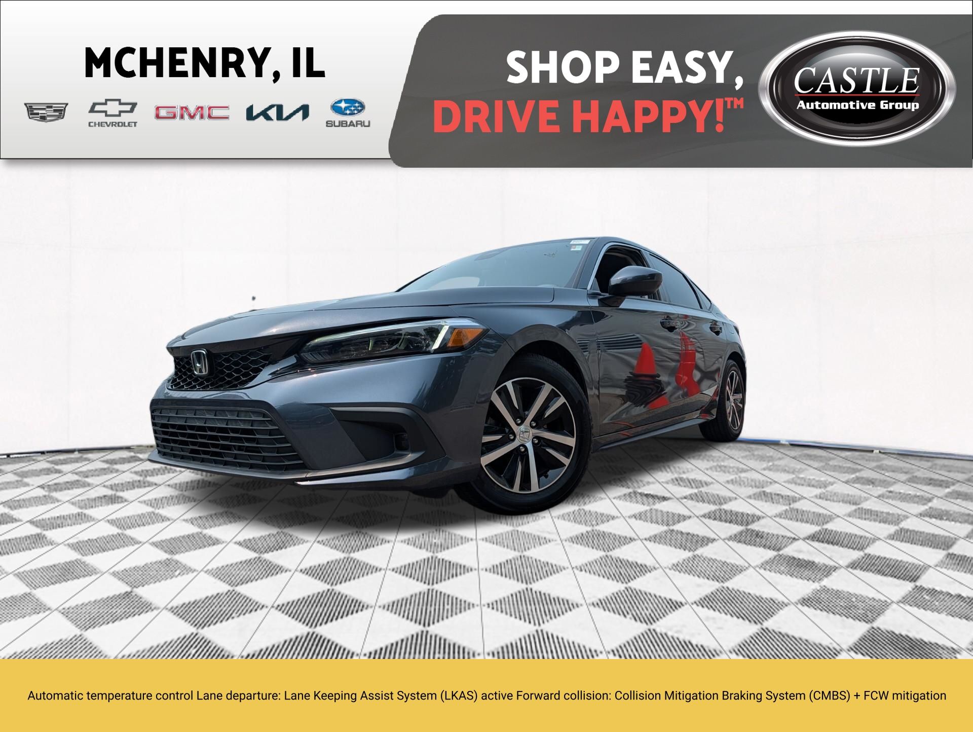 Meteorite Gray Metallic 2022 Honda Civic Hatchback Hatchback Front-Wheel Drive Continuously Variable Transmission