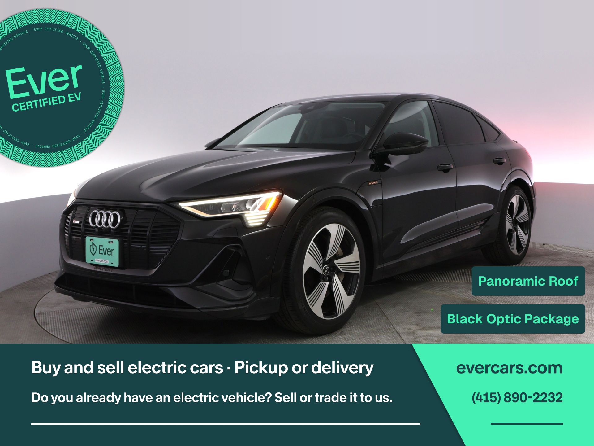 Black Metallic 2021 Audi e-tron SUV / Crossover All-Wheel Drive Automatic