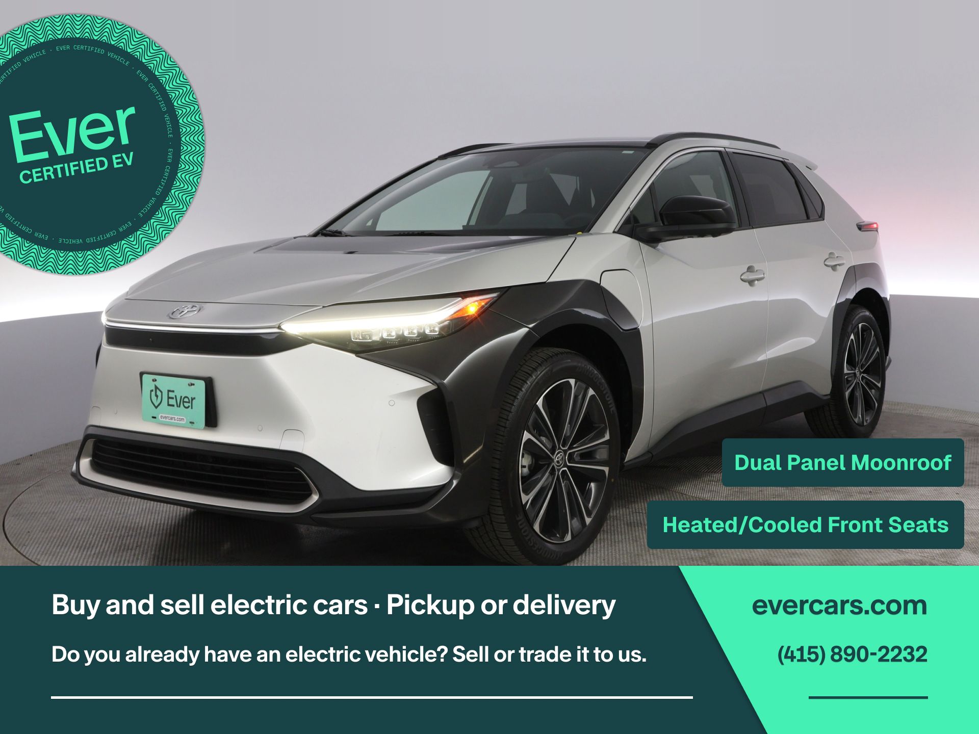 Silver 2023 Toyota bZ4X Limited AWD SUV / Crossover All-Wheel Drive Automatic