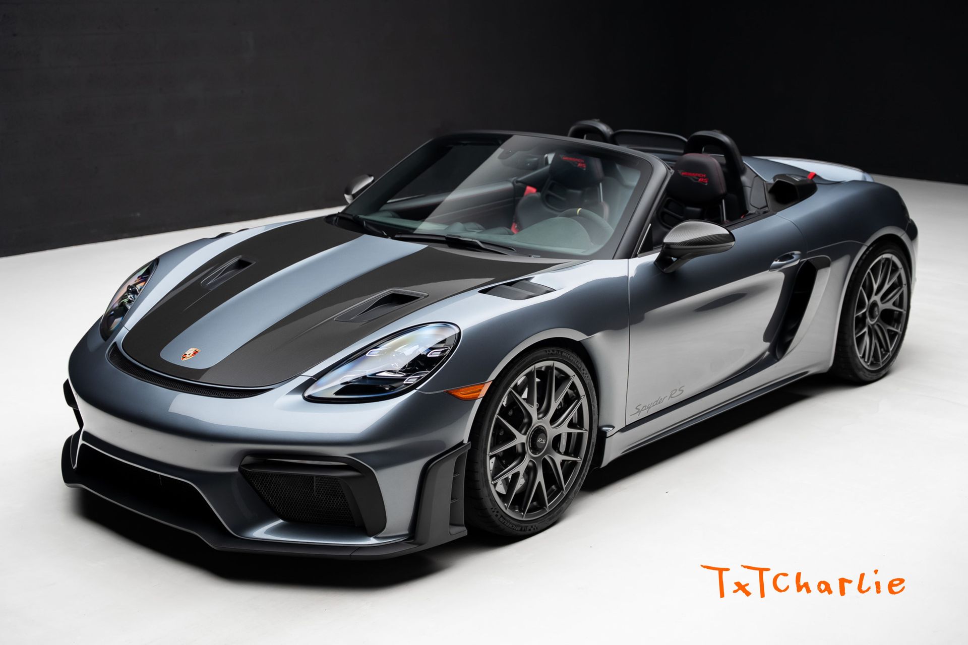 Silver 2024 Porsche 718 Boxster Spyder RS RWD Convertible Rear-Wheel Drive 7-Speed Automatic