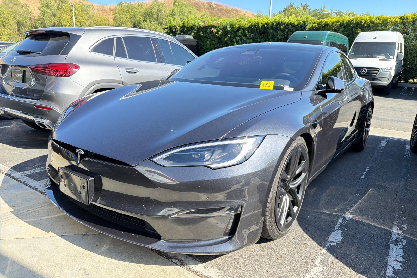 Stealth Gray 2024 Tesla Model S AWD Sedan All-Wheel Drive 1-Speed Automatic