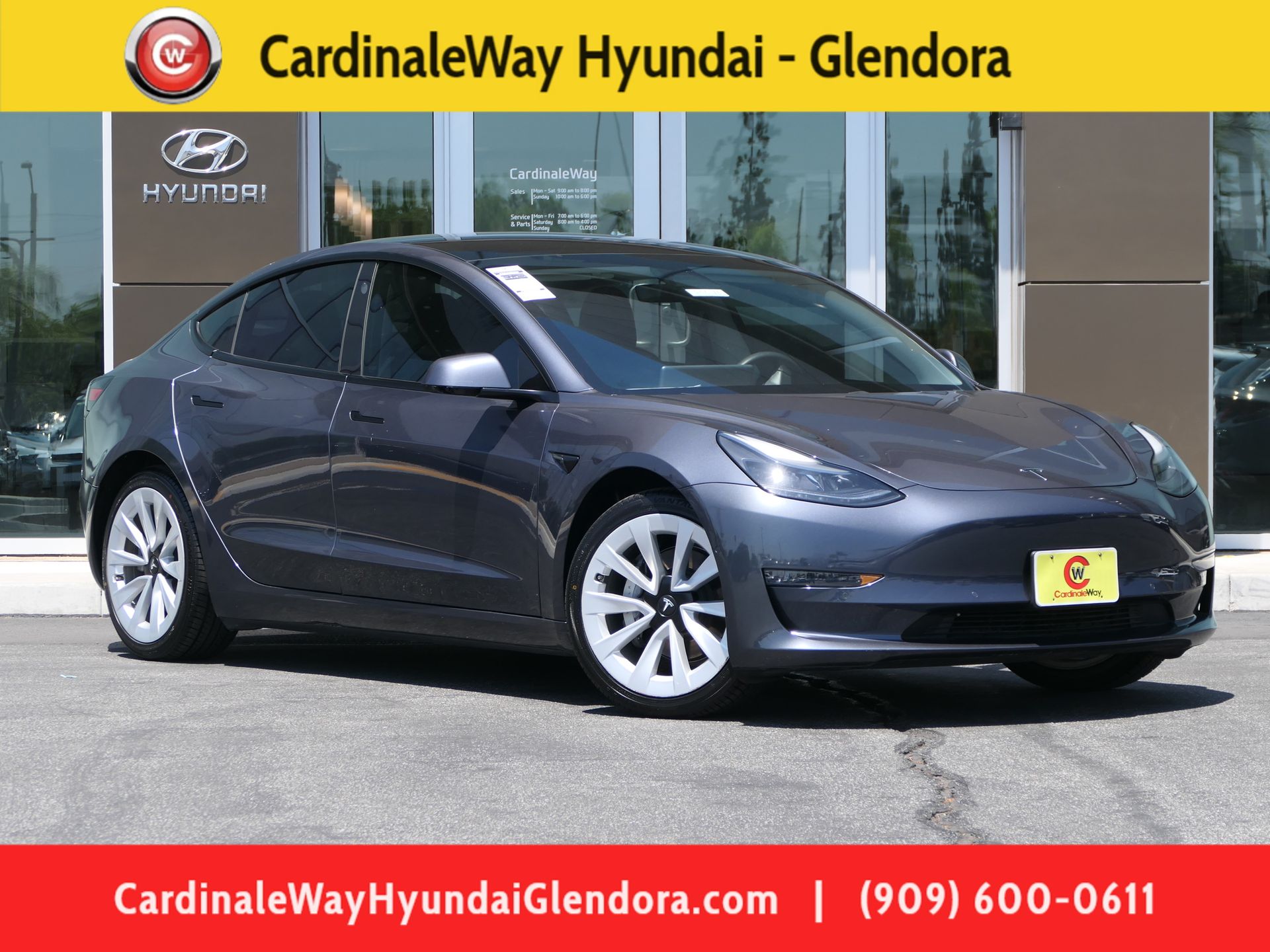 Gray 2021 Tesla Model 3 Sedan Rear-Wheel Drive 1-Speed Automatic