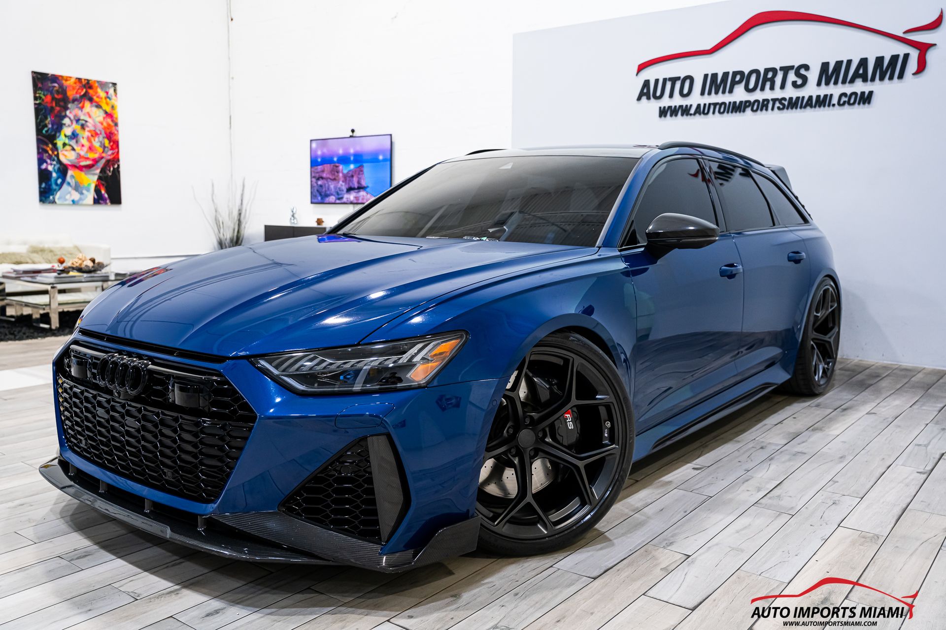 Ascari Blue Metallic 2025 Audi RS 6 Avant Wagon All-Wheel Drive 8-Speed Automatic