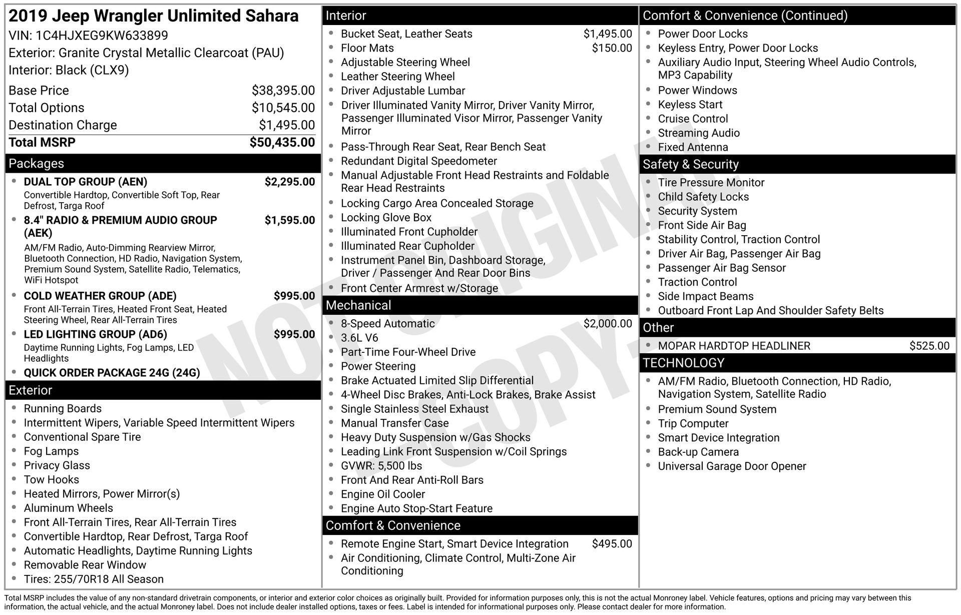 2019 JEEP WRANGLER - Image 3