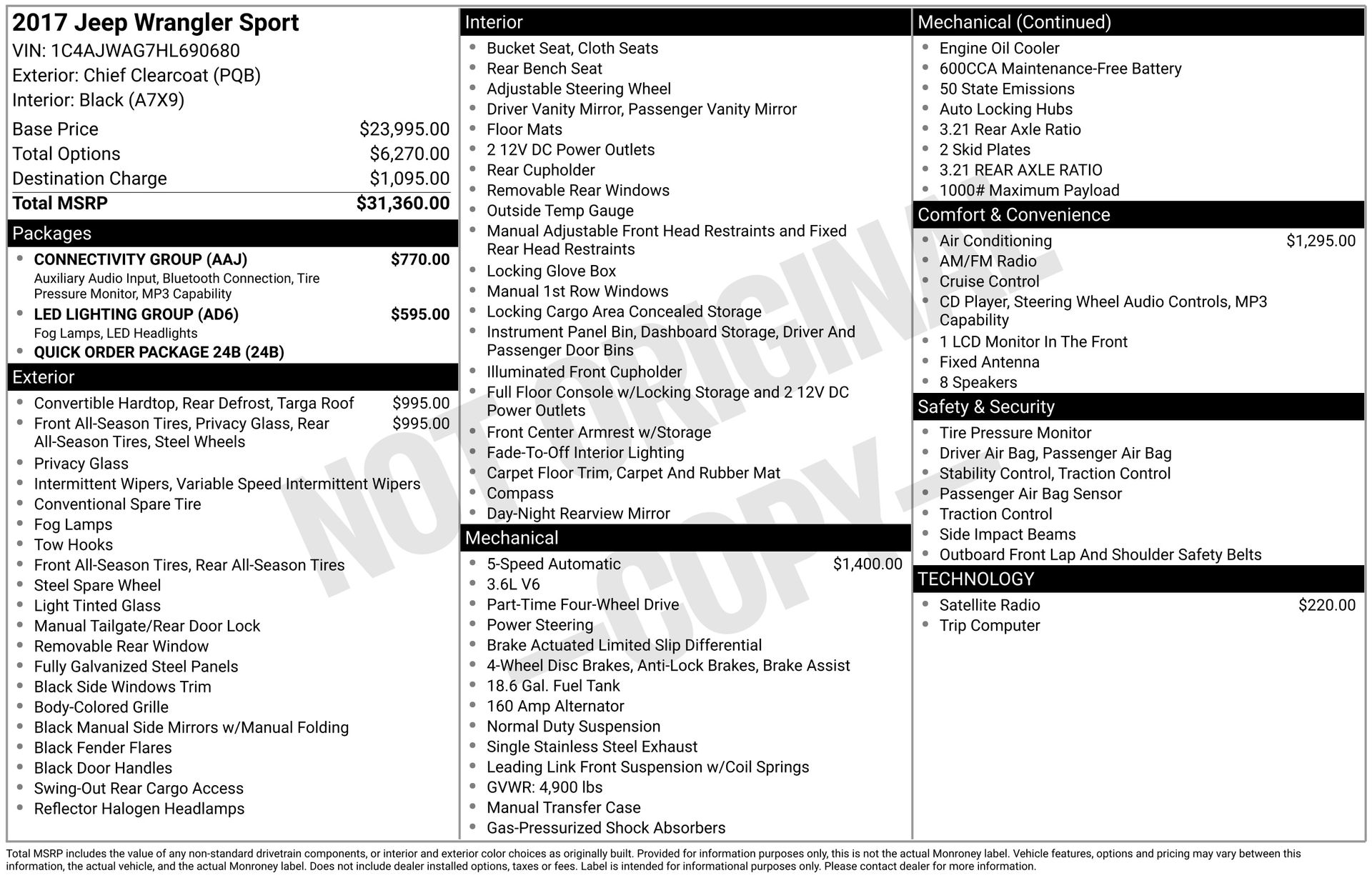 2017 JEEP WRANGLER - Image 3