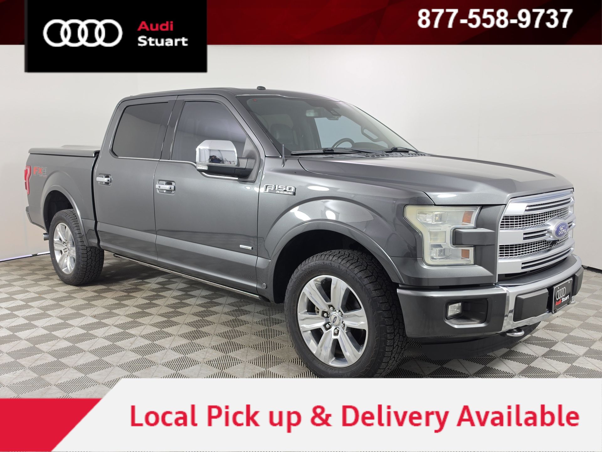 Gray (Magnetic Metallic) 2016 Ford F-150 Pickup Truck Four-Wheel Drive 6-Speed Automatic