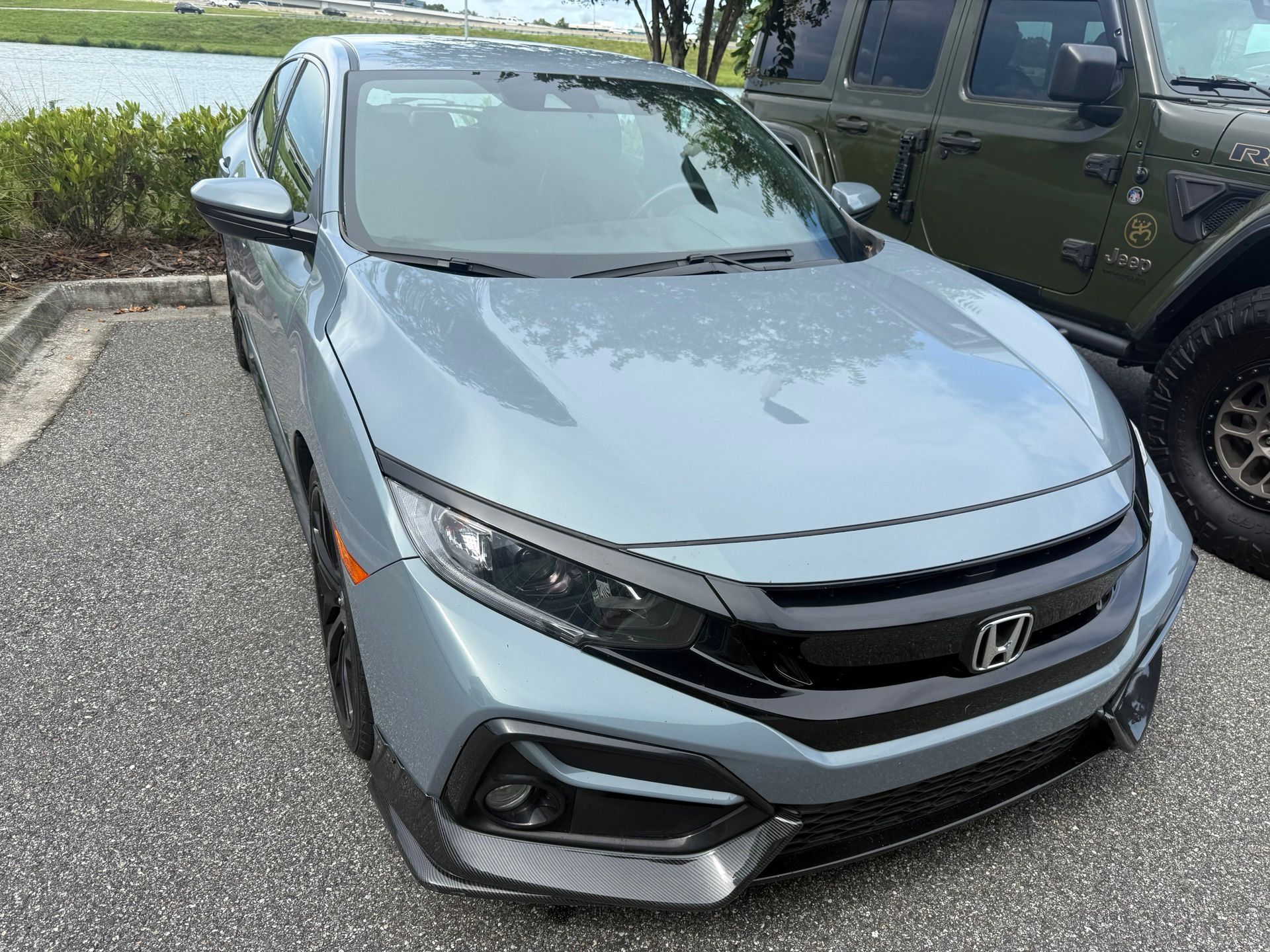 Gray 2021 Honda Civic Hatchback Hatchback Front-Wheel Drive Automatic