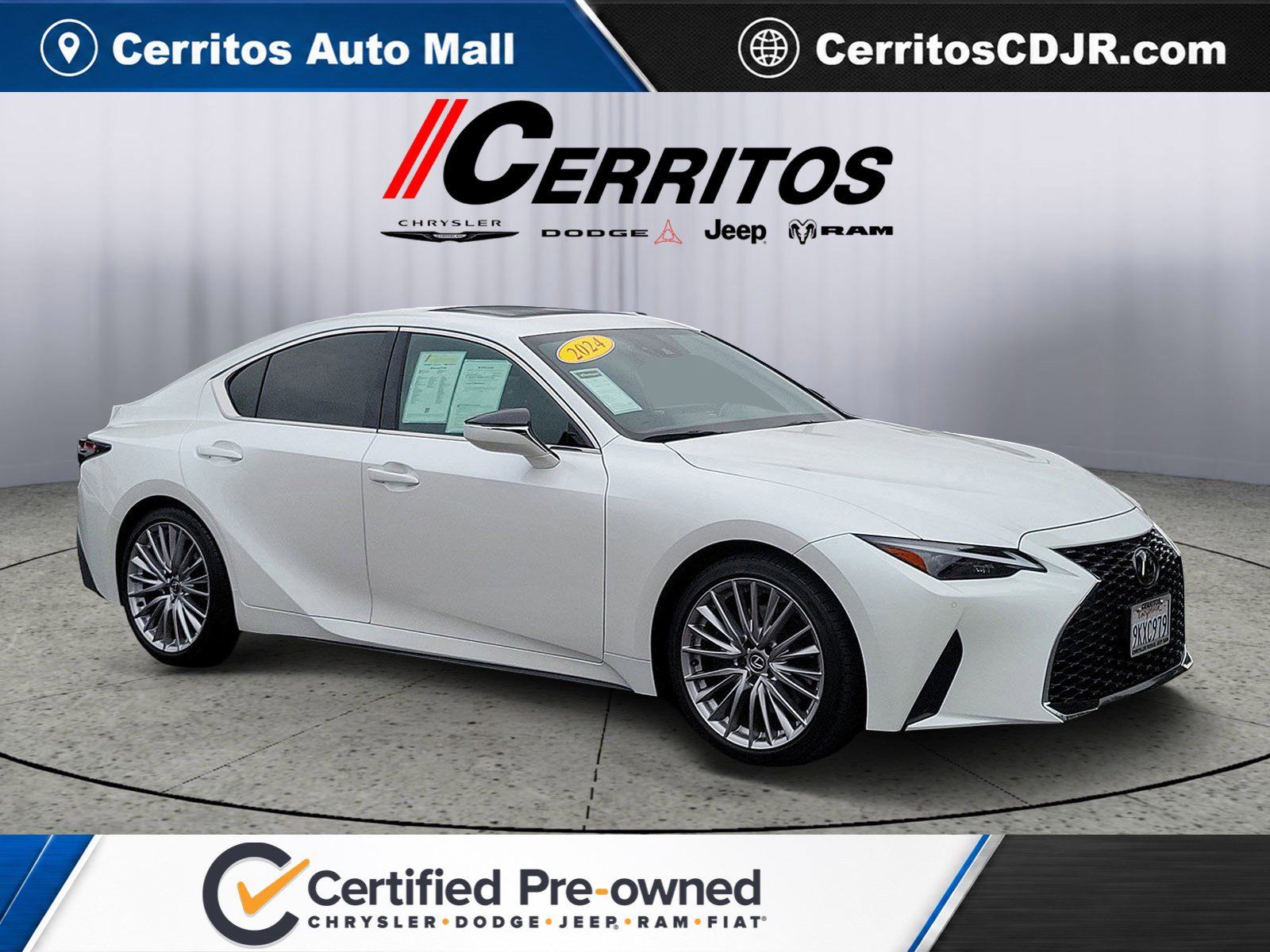 Eminent White Pearl 2024 Lexus IS Sedan Rear-Wheel Drive 8-Speed Automatic