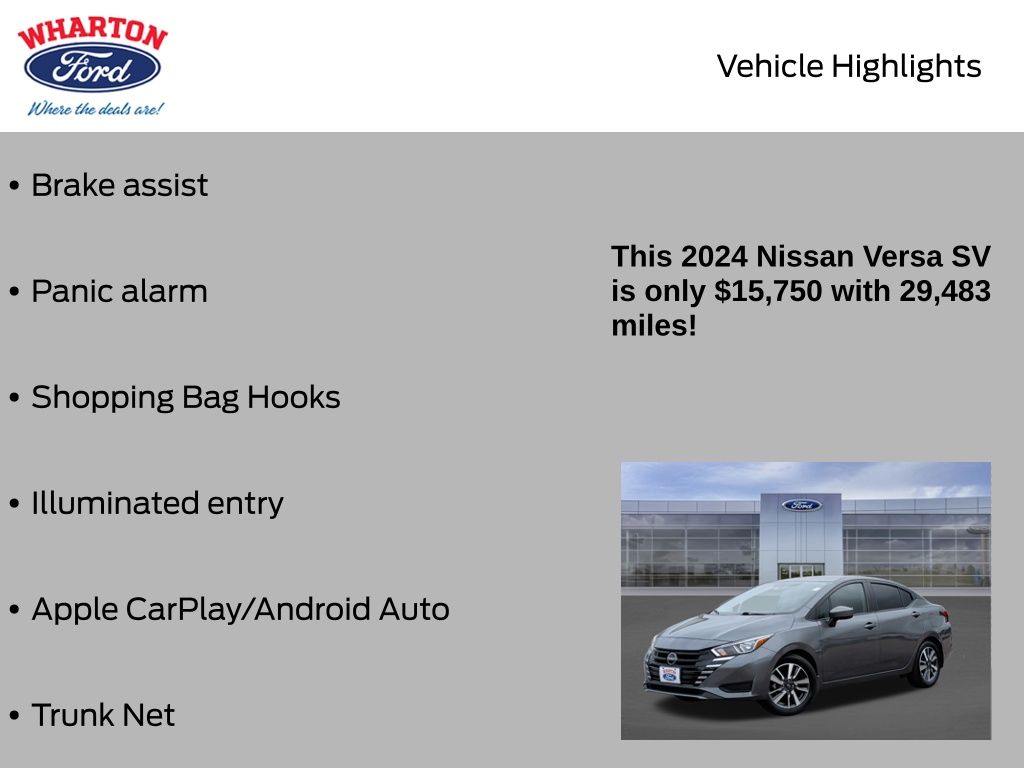 2024 Nissan Versa 1.6 SV Gray at Durrett Motor Company