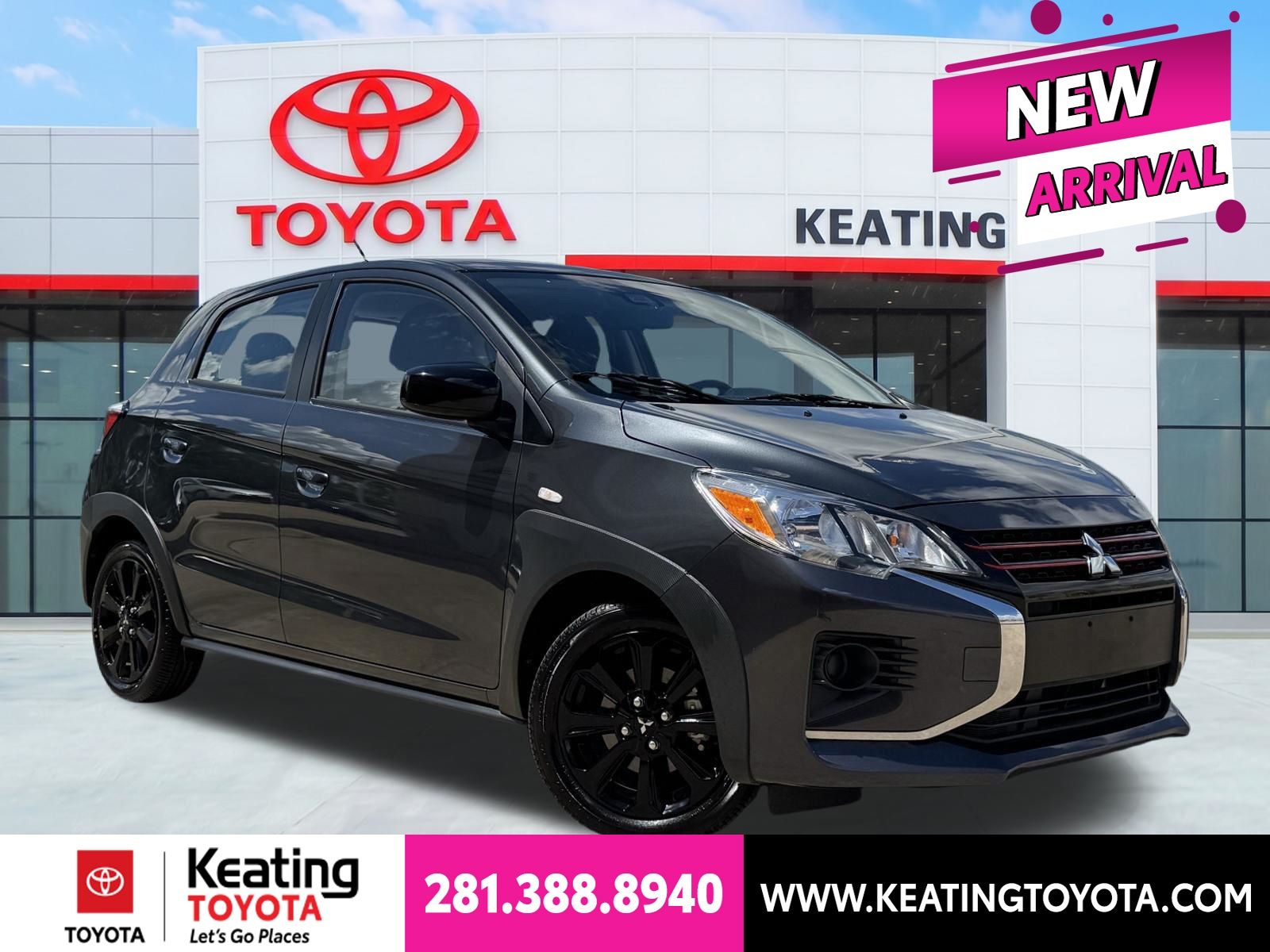 Gray 2024 Mitsubishi Mirage Hatchback Front-Wheel Drive Continuously Variable Transmission