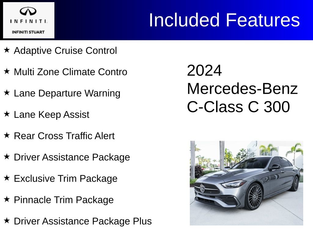 used 2024 Mercedes-Benz C-Class car, priced at $32,000