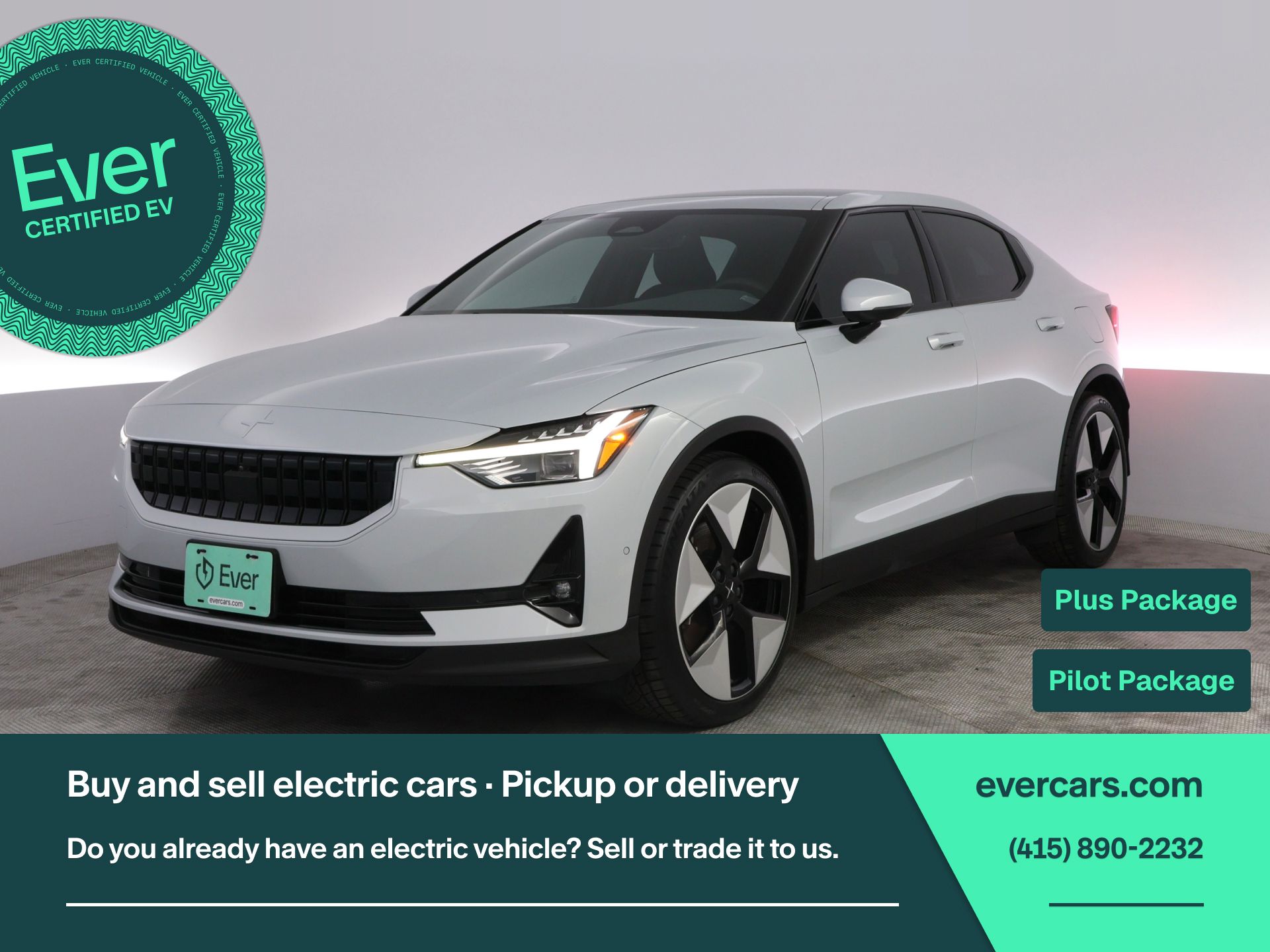 Magnesium Metallic 2023 Polestar 2 Sedan All-Wheel Drive 1-Speed Automatic