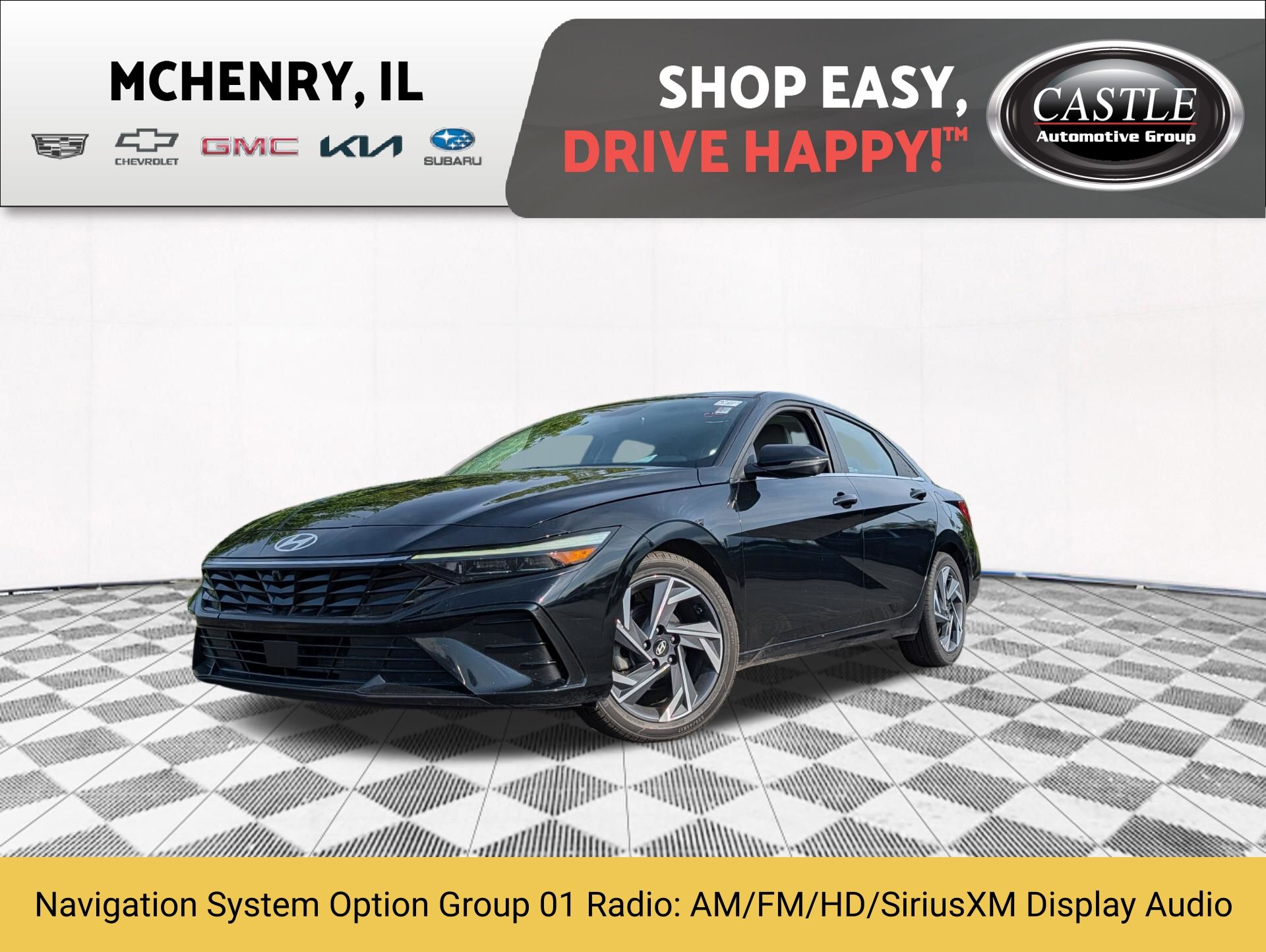 Abyss Black 2024 Hyundai Elantra Sedan Front-Wheel Drive Continuously Variable Transmission