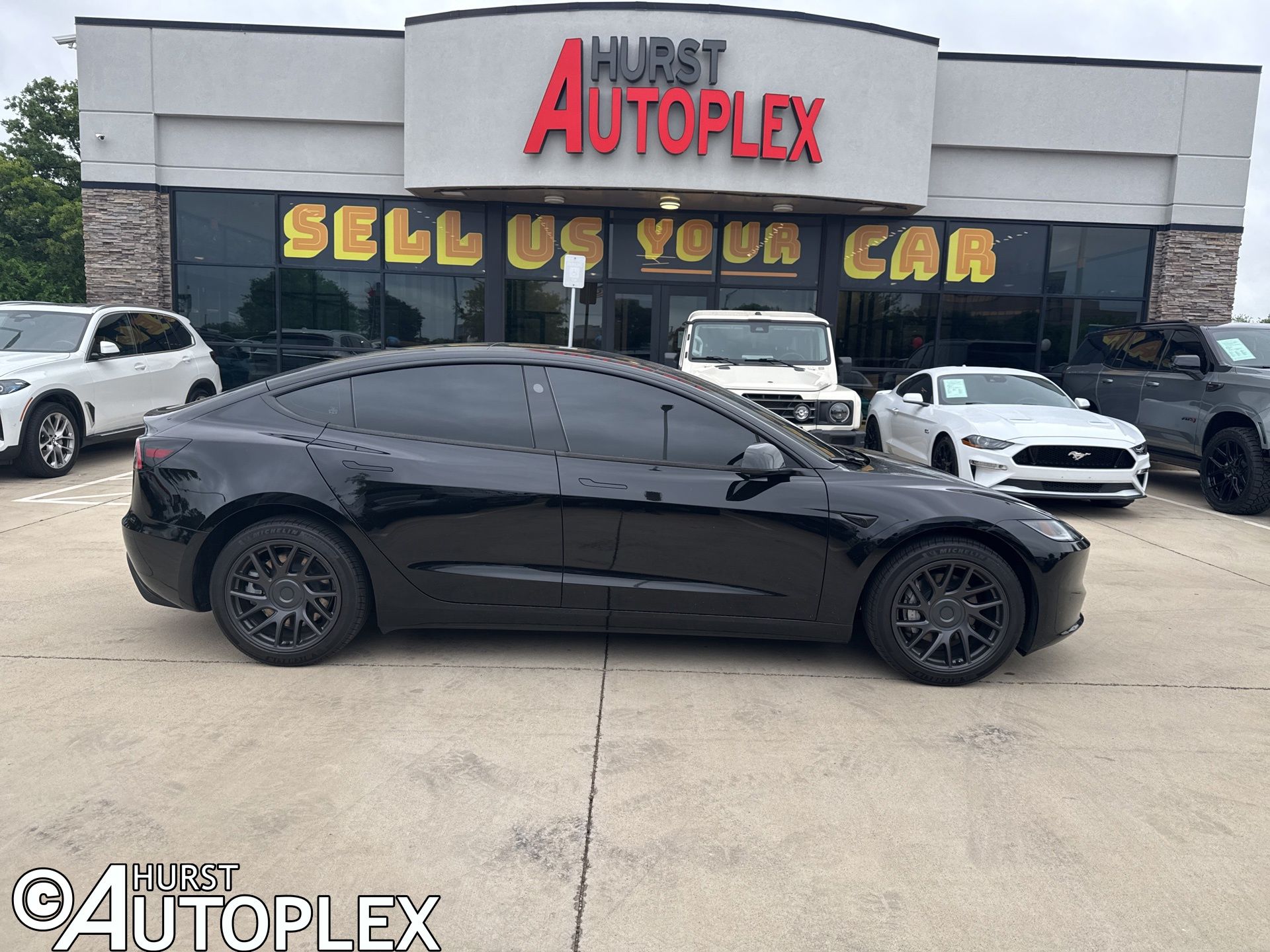 Black 2025 Tesla Model 3 Long Range RWD Sedan Rear-Wheel Drive 1-Speed Automatic