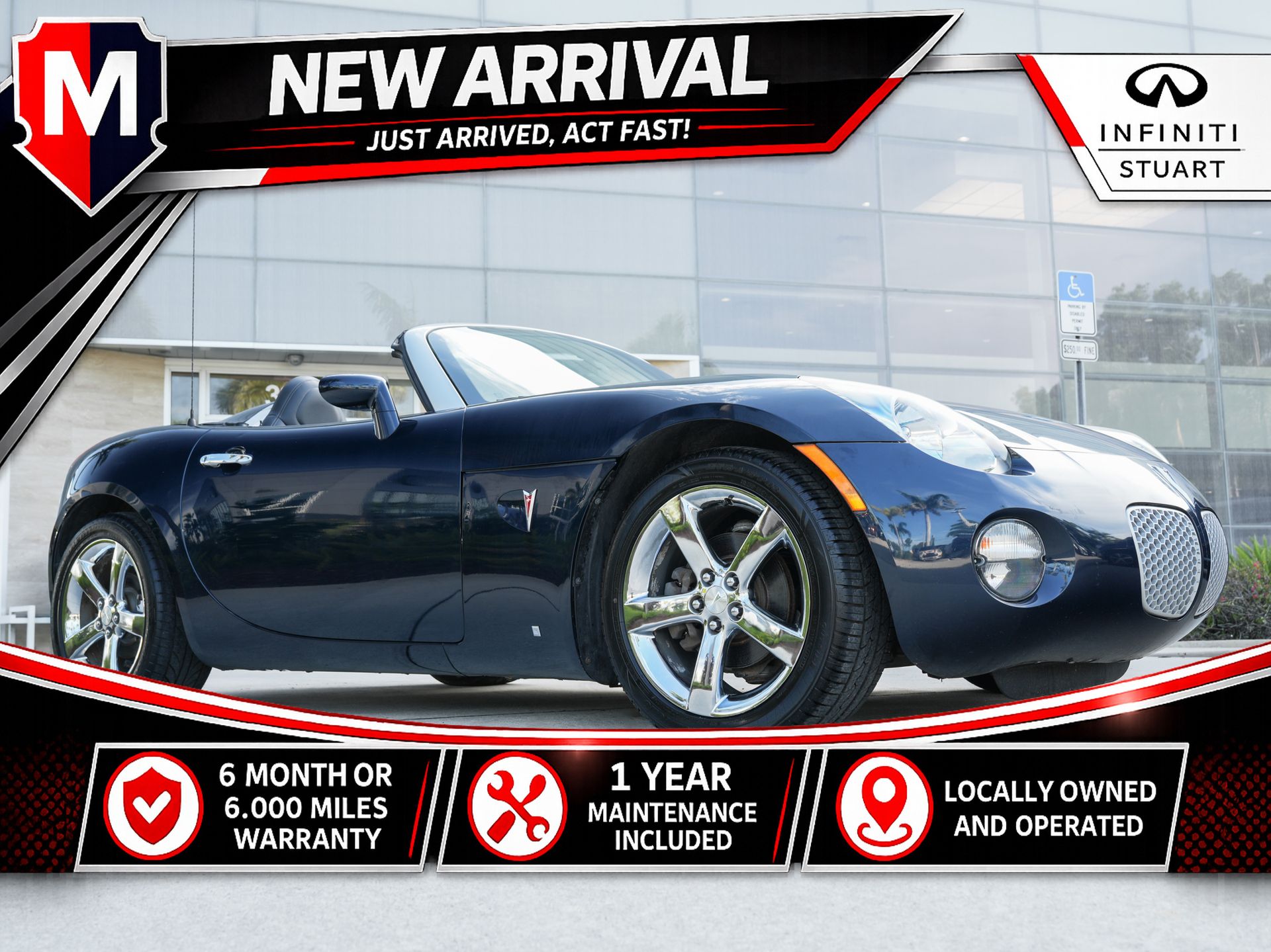 Deep (Dark Blue Metallic) 2007 Pontiac Solstice Convertible Rear-Wheel Drive 5-Speed Automatic