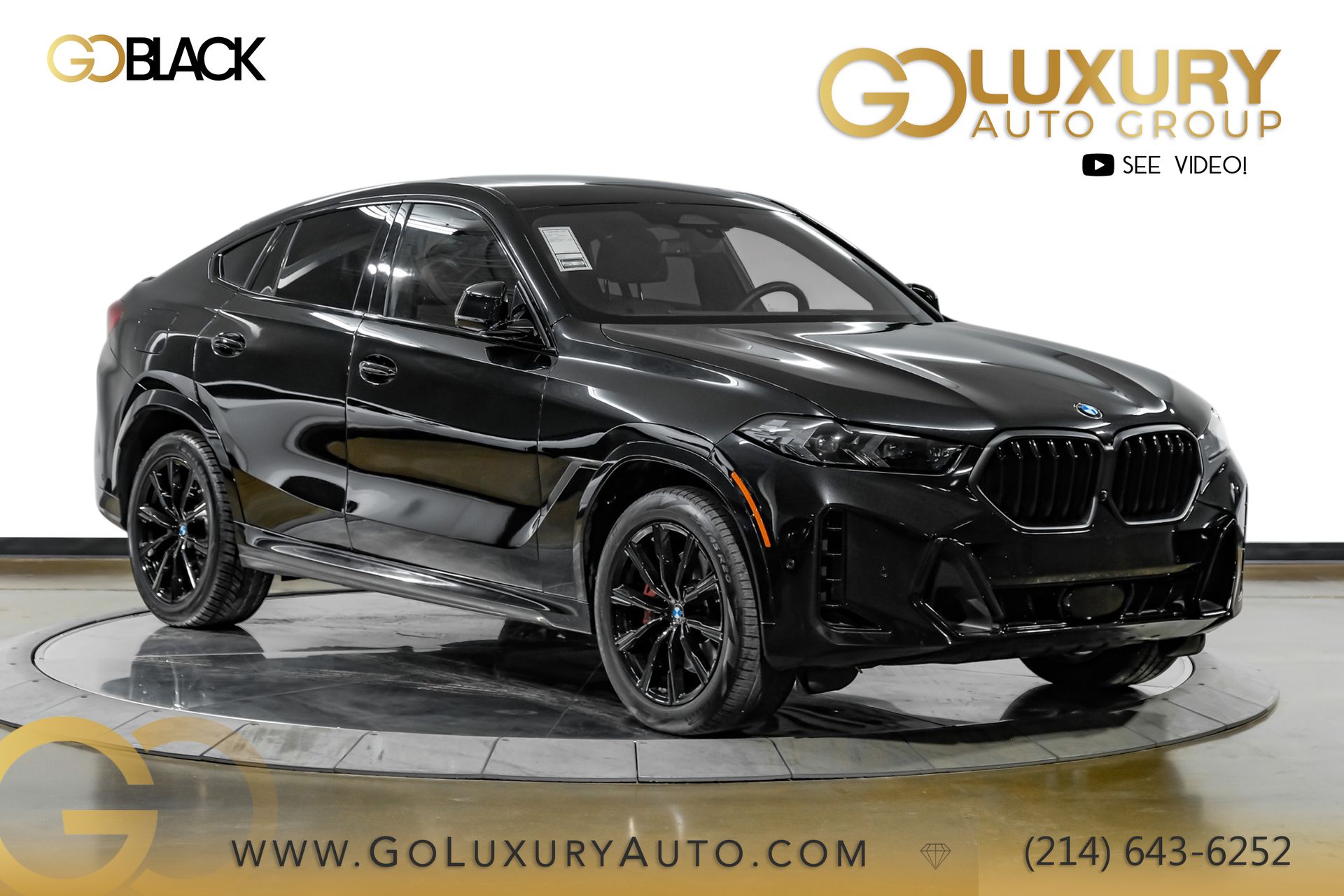 Black Sapphire Metallic 2025 BMW X6 SUV / Crossover All-Wheel Drive 8-Speed Automatic