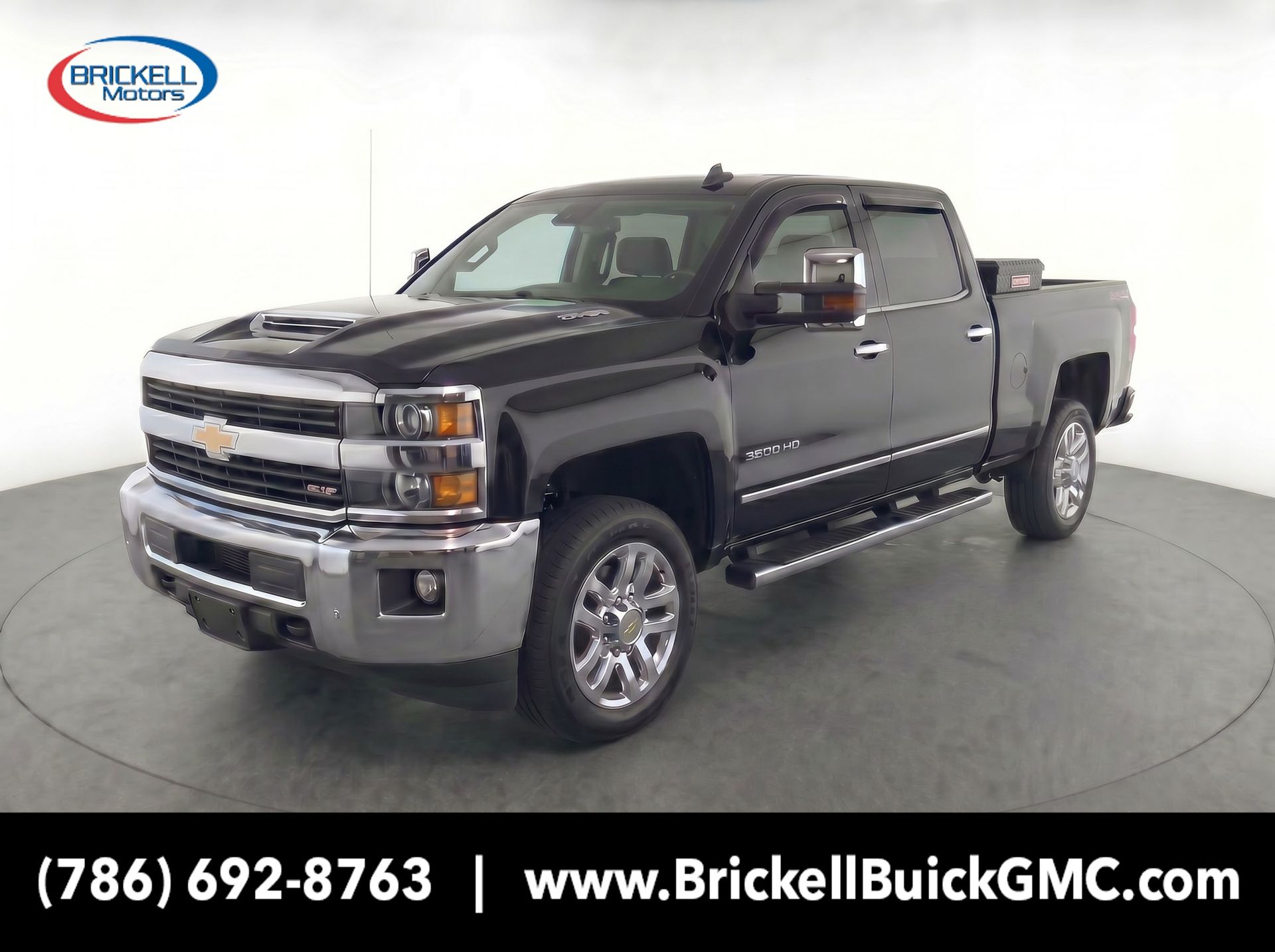 Black 2019 Chevrolet Silverado 3500HD LTZ Crew Cab 4WD Pickup Truck Four-Wheel Drive 6-Speed Automatic