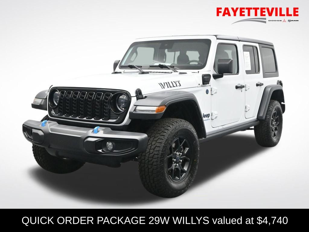 Bright White Clearcoat 2024 Jeep Wrangler 4xe SUV / Crossover Four-Wheel Drive 8-Speed Automatic