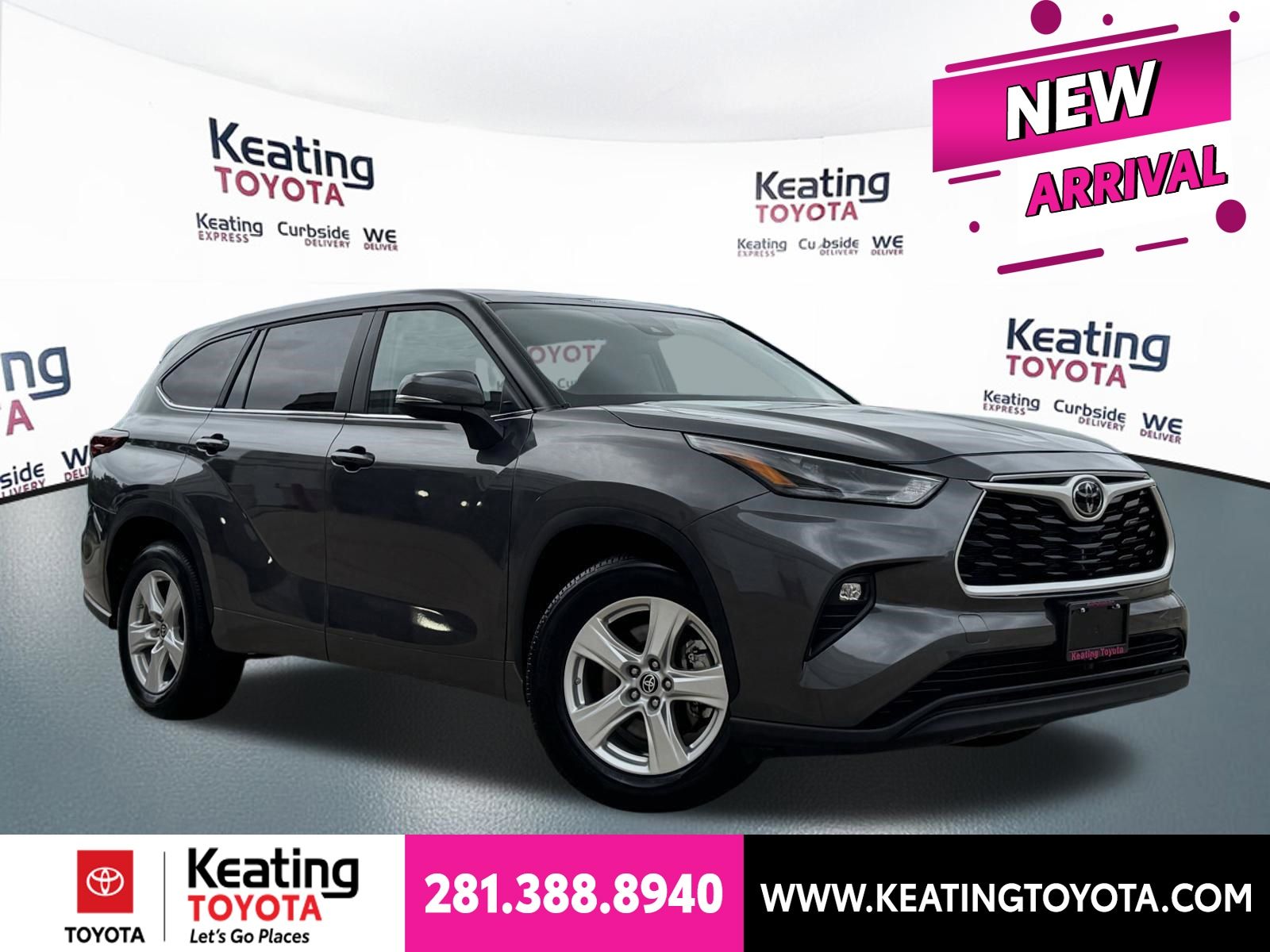 Magnetic Gray Metallic 2025 Toyota Highlander LE FWD SUV / Crossover Front-Wheel Drive 8-Speed Automatic