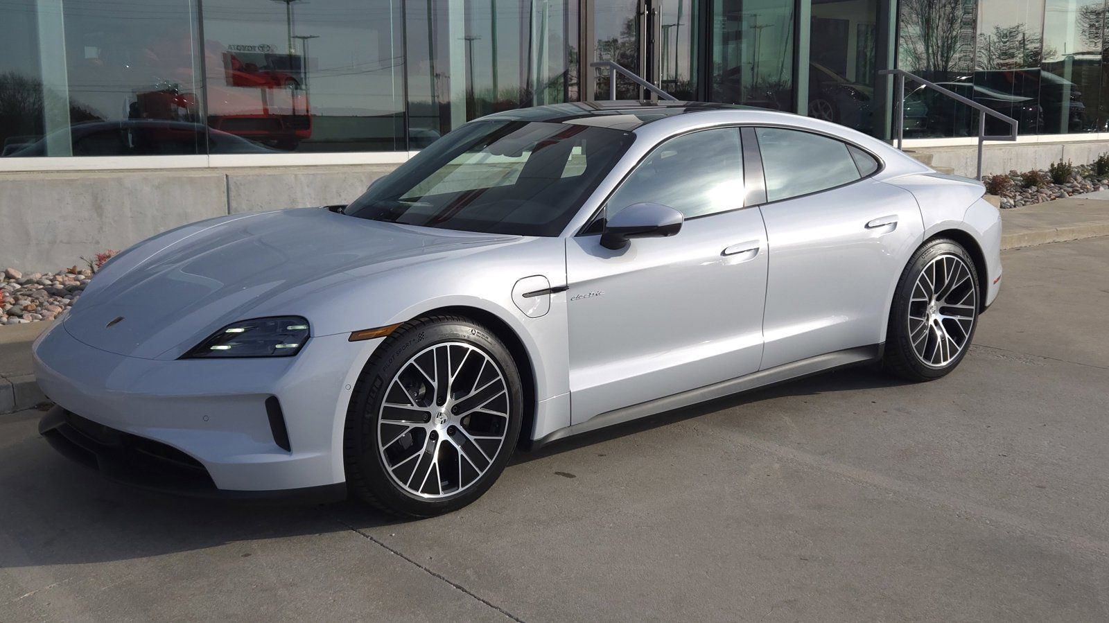 Gray Metallic 2025 Porsche Taycan Sedan RWD Sedan Rear-Wheel Drive 2-Speed Automatic