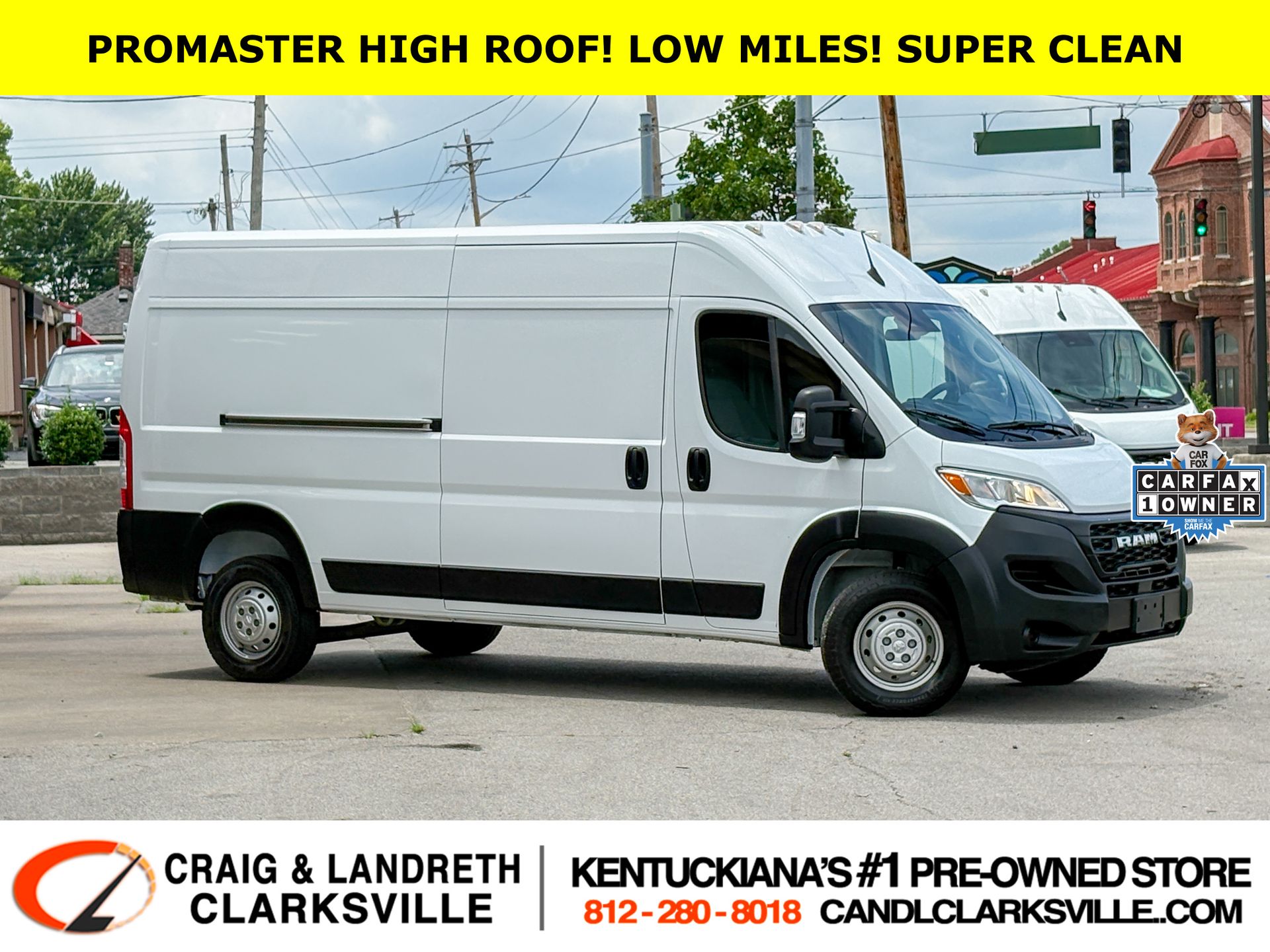 Bright White Clearcoat 2023 RAM ProMaster 2500 159 High Roof Cargo Van FWD Van Front-Wheel Drive 9-Speed Automatic