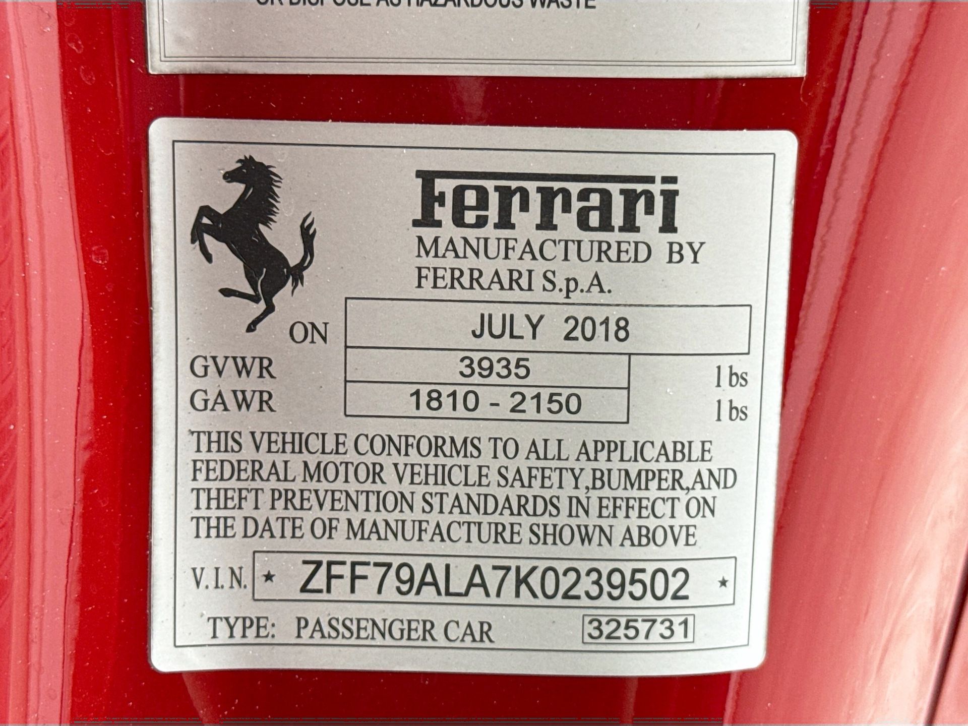 Certified Used 2019 Rosso Mugello Ferrari Base image 27