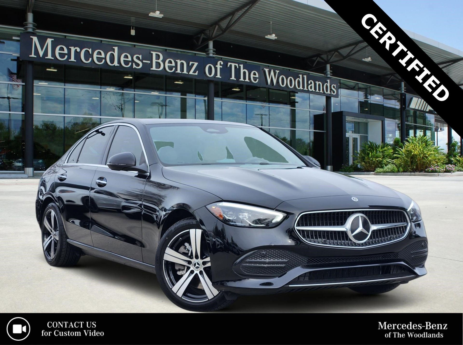 Black 2025 Mercedes-Benz C-Class C 300 RWD Sedan Rear-Wheel Drive 9-Speed Automatic