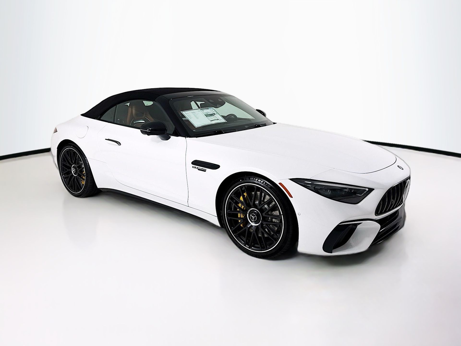 MANUFAKTUR Moonlight White Metallic 2026 Mercedes-Benz SL-Class AMG SL 55 4MATIC Convertible All-Wheel Drive 9-Speed Automatic