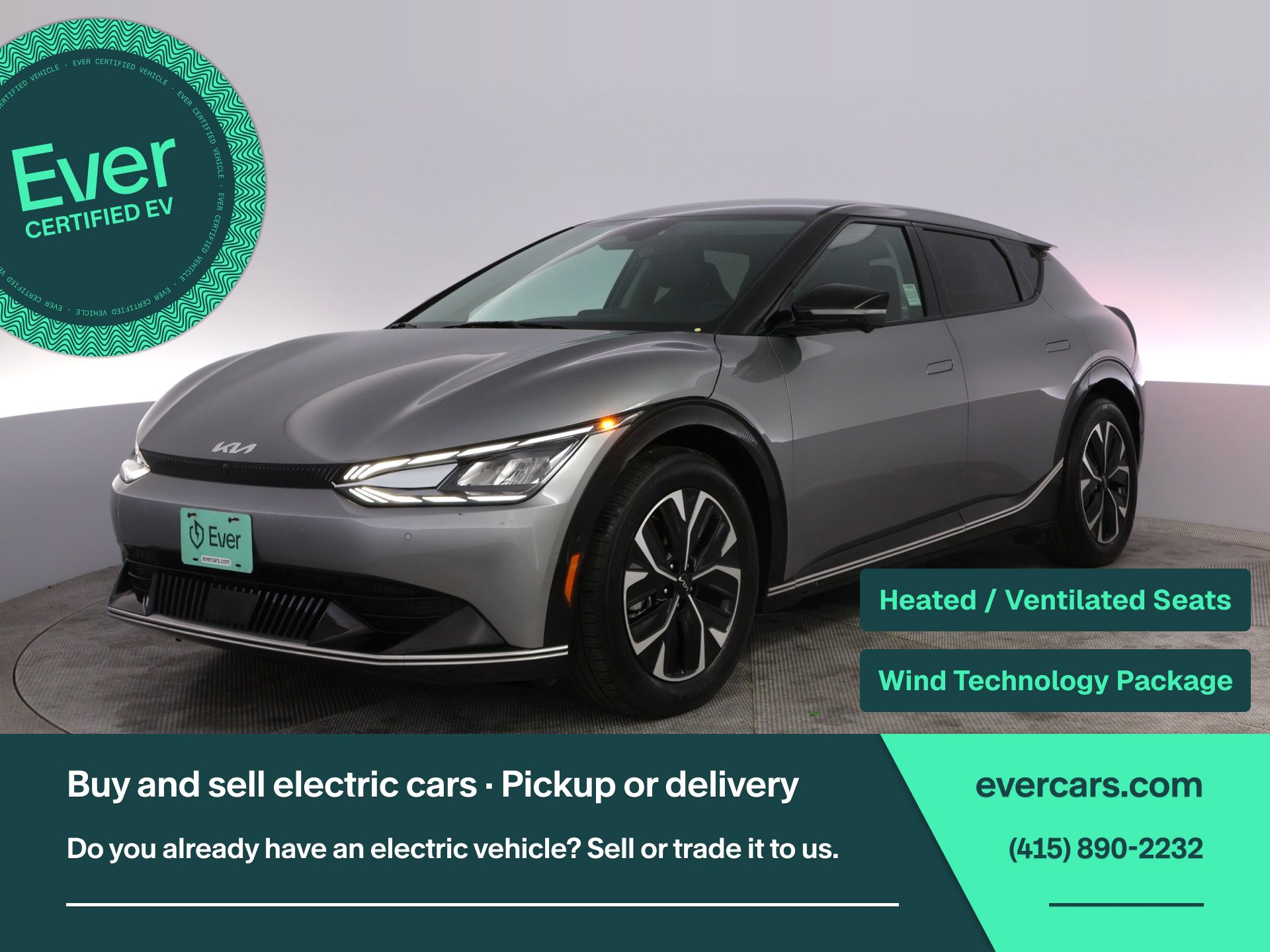 Steel Gray 2024 Kia EV6 SUV / Crossover Rear-Wheel Drive 1-Speed Automatic