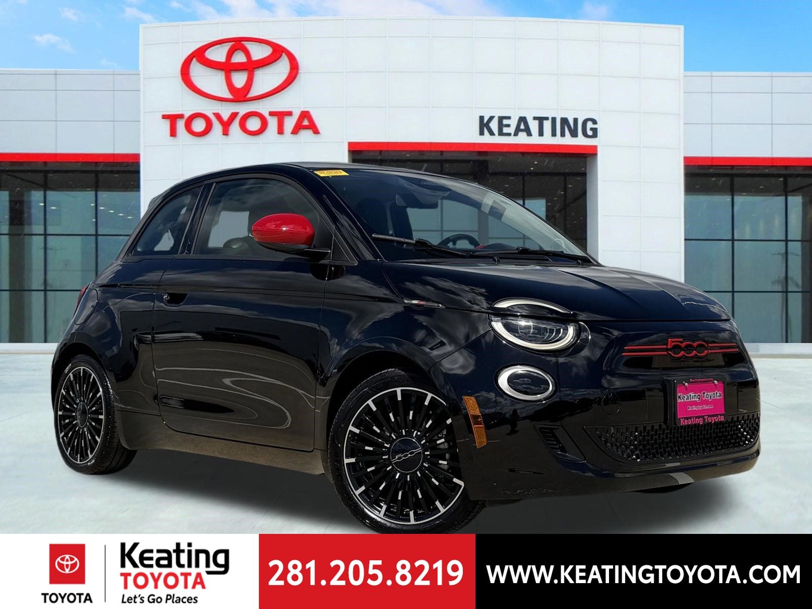 Tuxedo Black 2024 FIAT 500e Hatchback 1-Speed Automatic