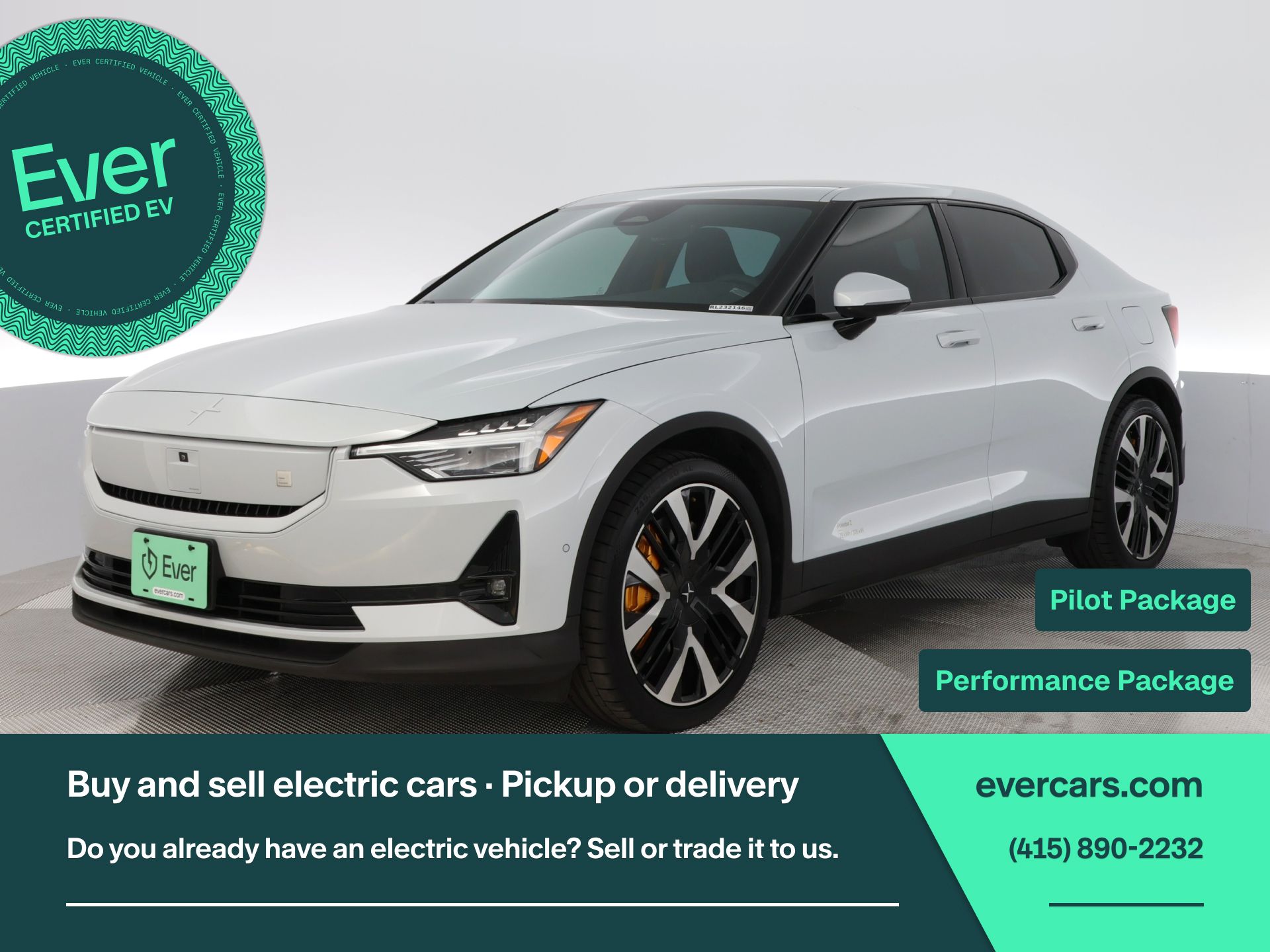 Magnesium Metallic 2024 Polestar 2 Sedan All-Wheel Drive 1-Speed Automatic