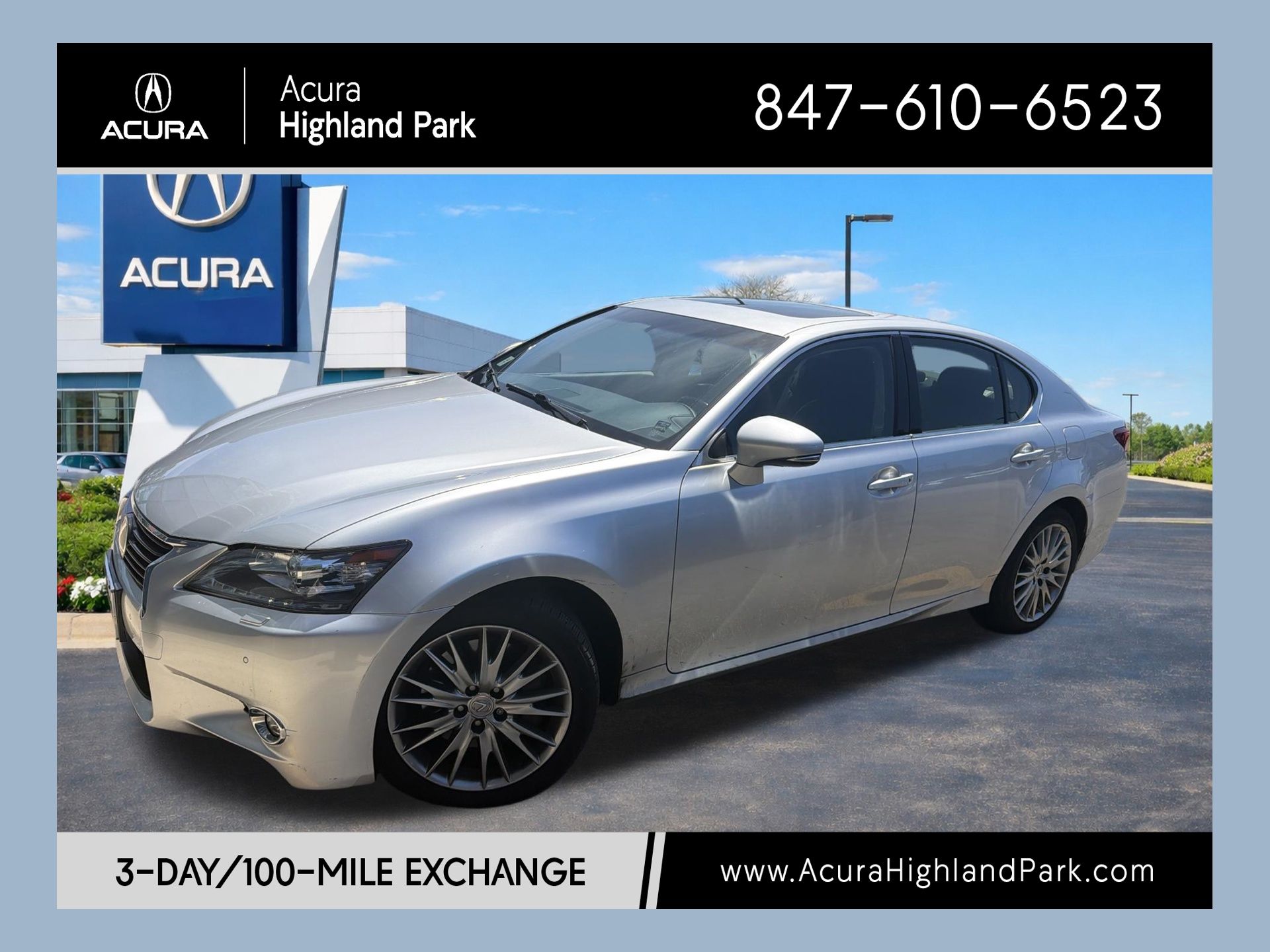 Gray (Liquid Platinum) 2014 Lexus GS Sedan All-Wheel Drive 6-Speed Automatic