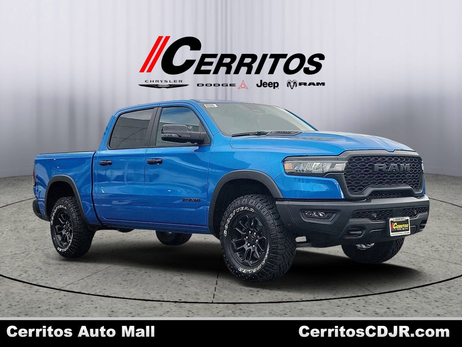 Hydro Blue Pearlcoat 2026 RAM 1500 Pickup Truck Four-Wheel Drive 8-Speed Automatic