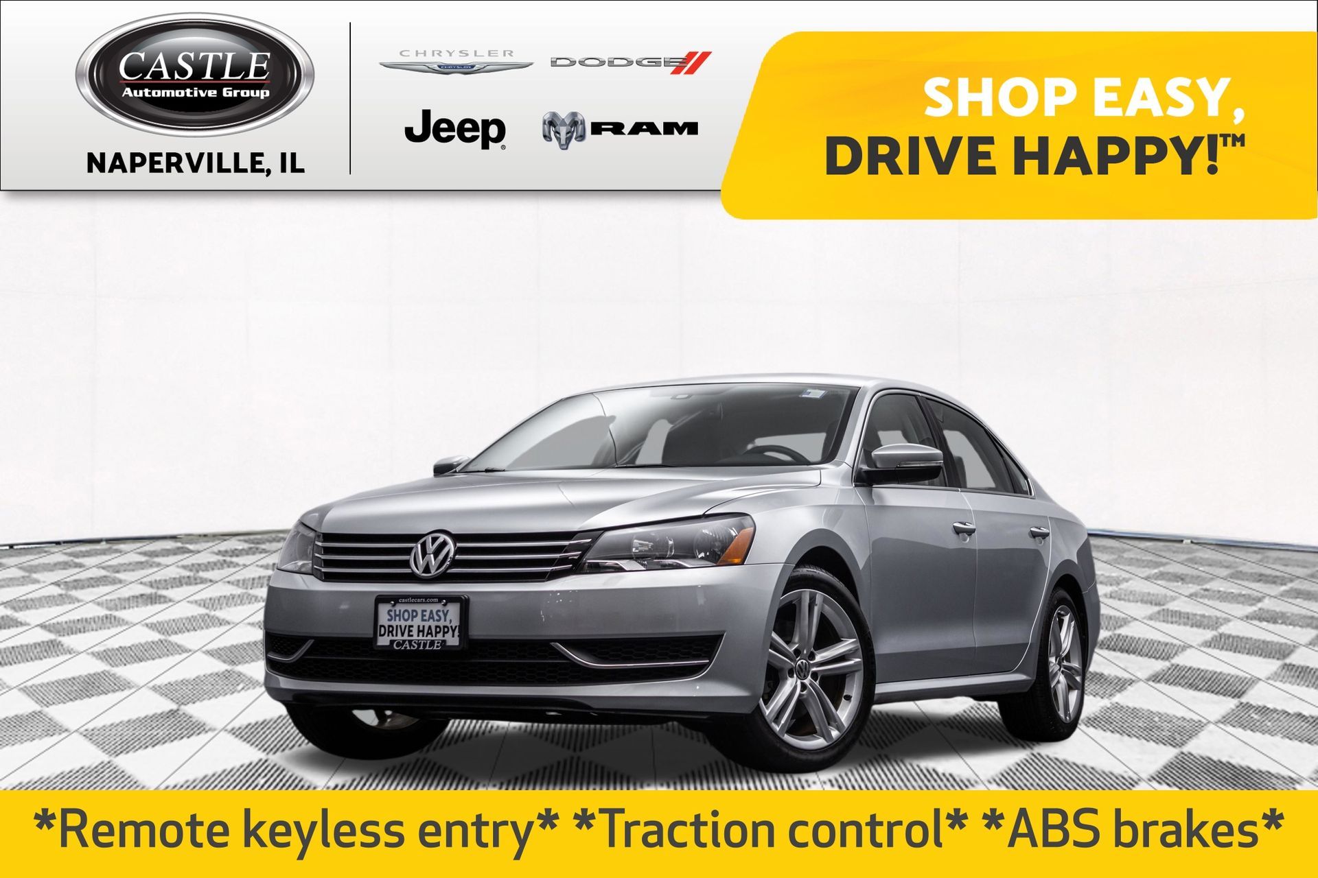 Reflex Silver Metallic 2014 Volkswagen Passat Sedan Front-Wheel Drive 6-Speed Automatic