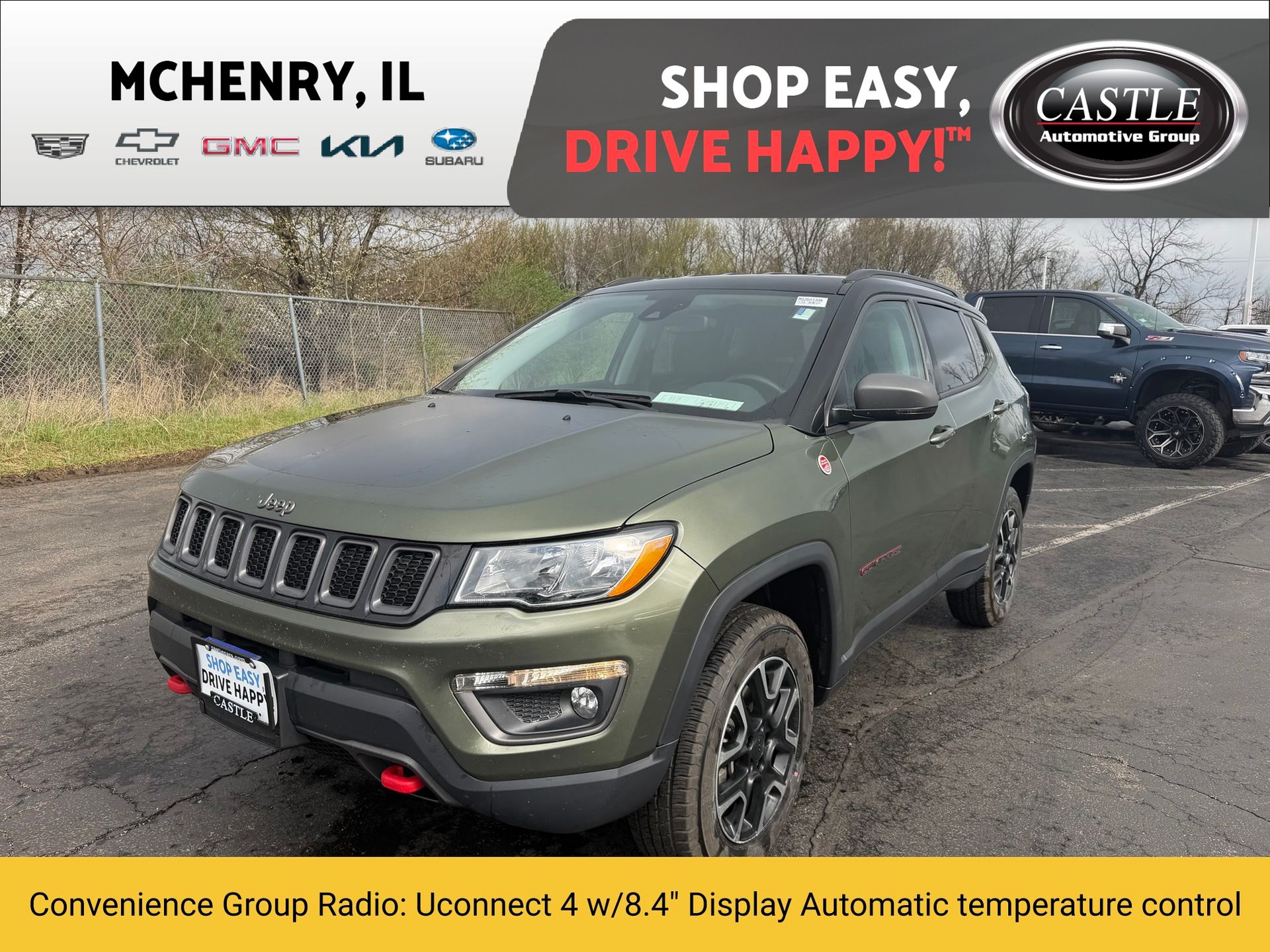 Olive Green Pearlcoat 2021 Jeep Compass Trailhawk 4WD SUV / Crossover Four-Wheel Drive 9-Speed Automatic
