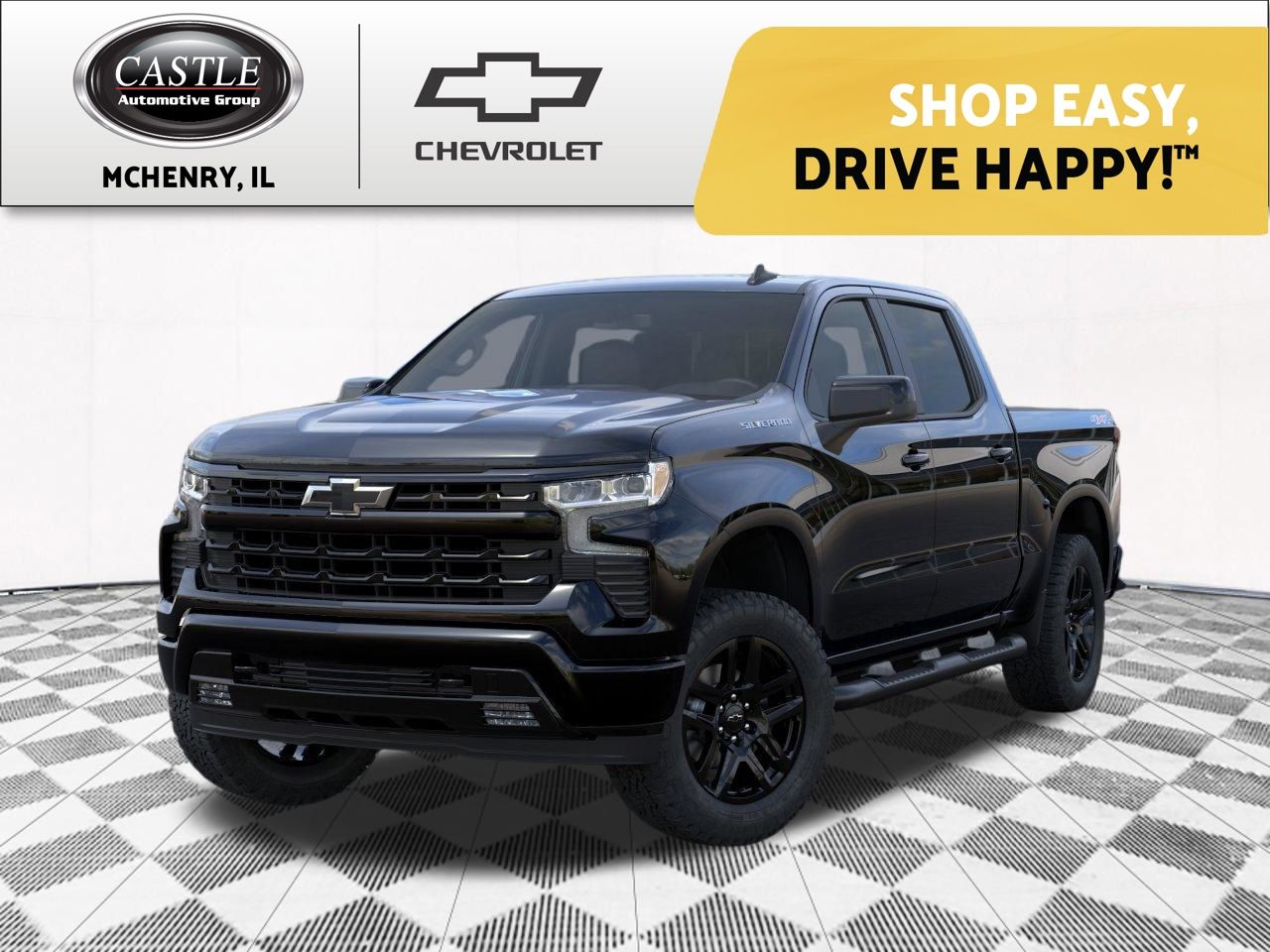 Black 2026 Chevrolet Silverado 1500 Pickup Truck Four-Wheel Drive 8-Speed Automatic