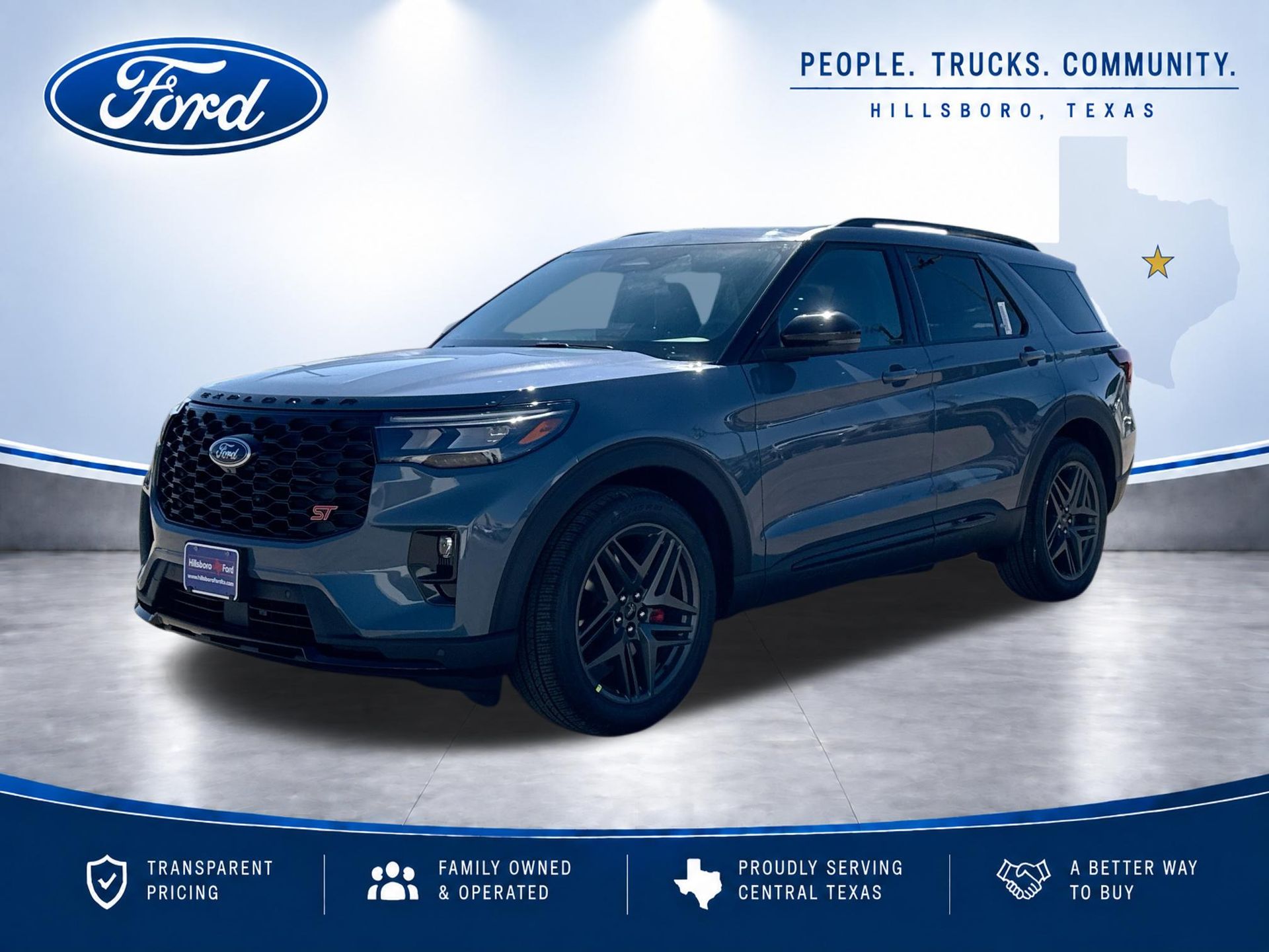 Vapor Blue Metallic 2026 Ford Explorer SUV / Crossover All-Wheel Drive Automatic