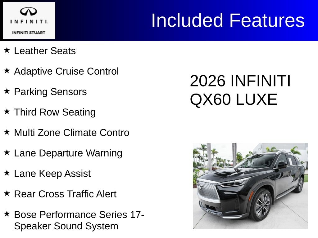 used 2026 INFINITI QX60 car, priced at $44,600