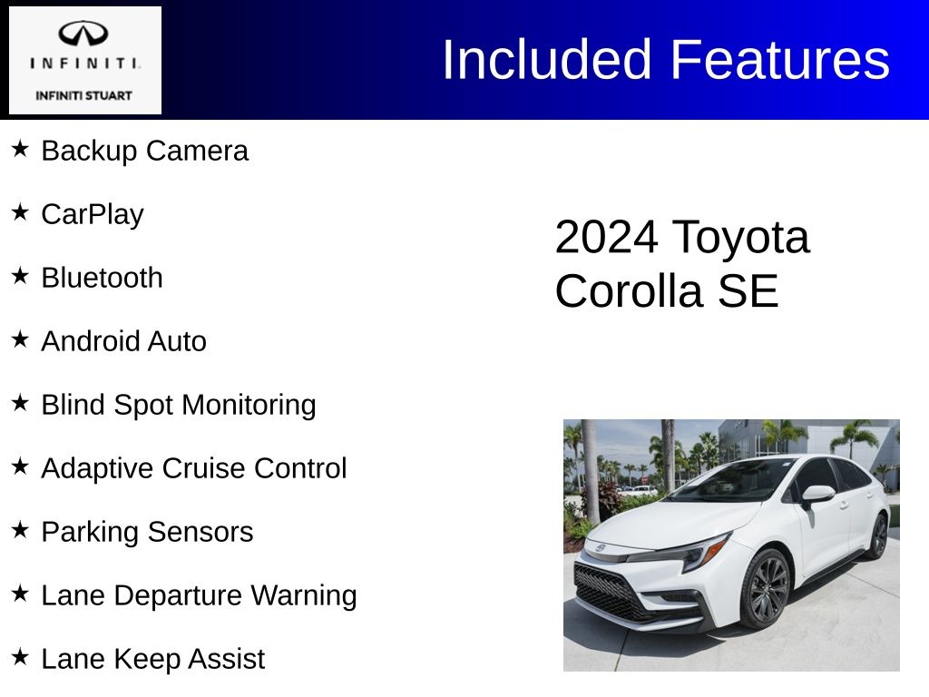 used 2024 Toyota Corolla car, priced at $23,000